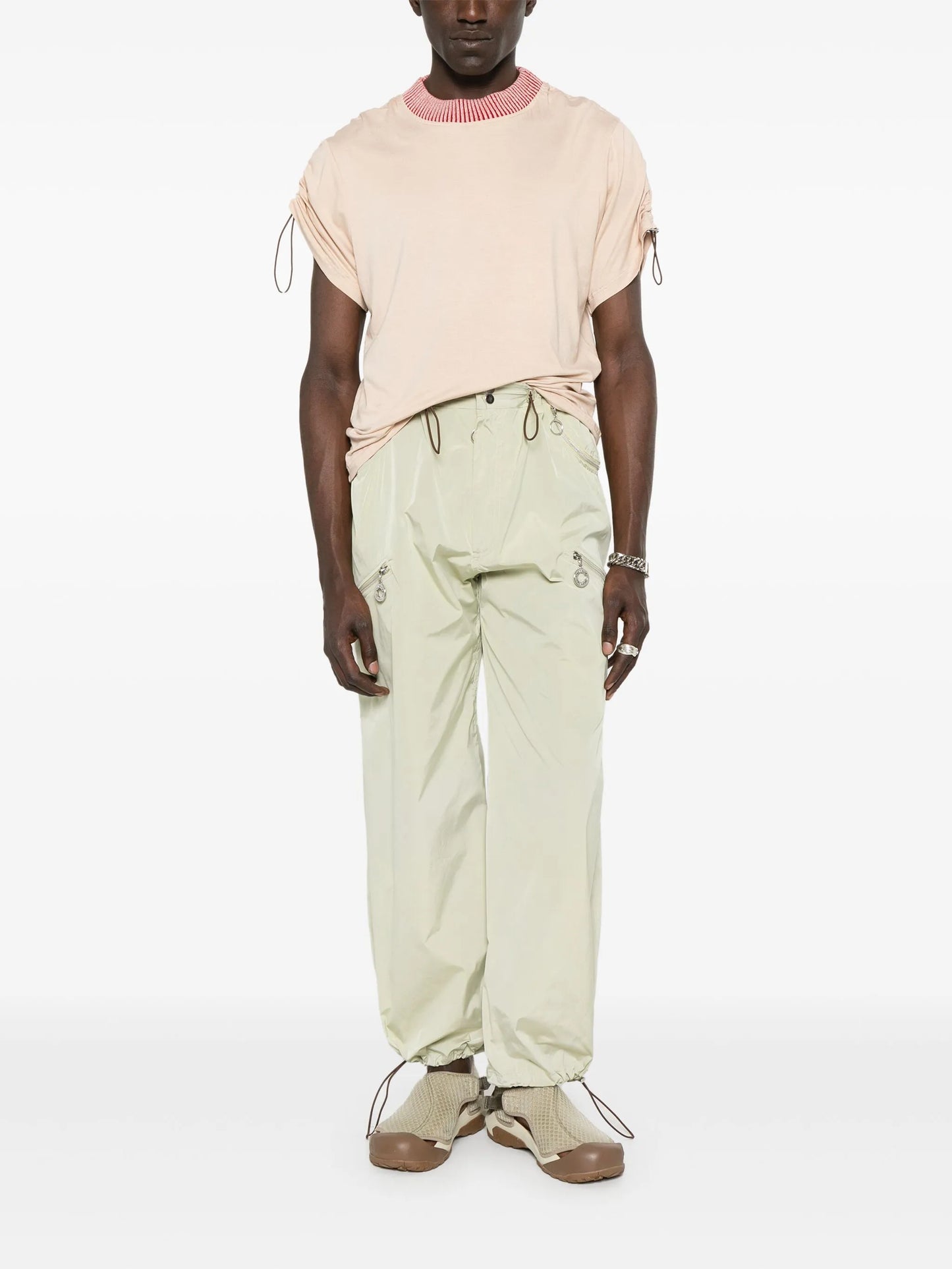 ribbed-neck T-shirt
