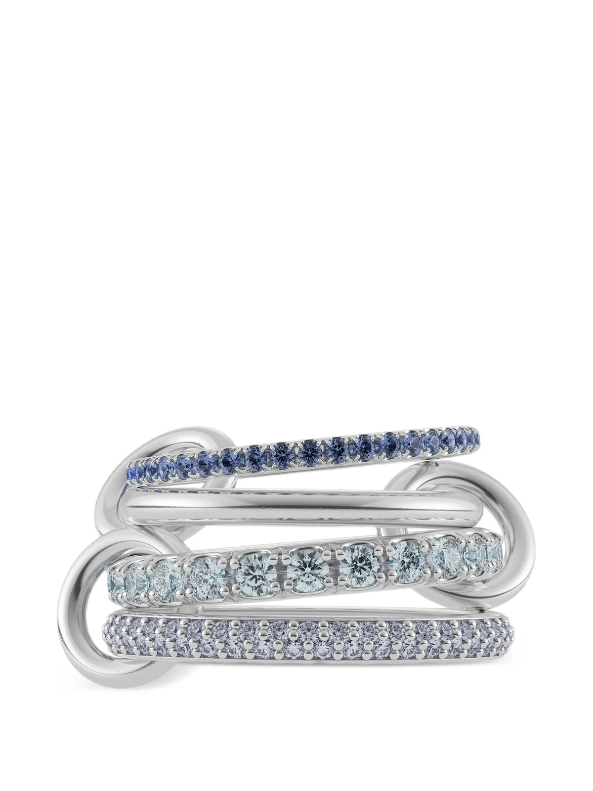 Iris silver bleu ring
