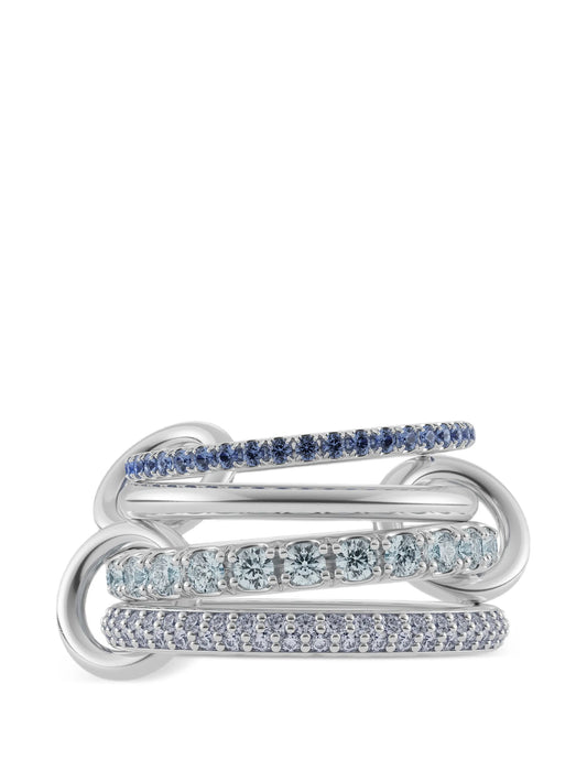 Iris silver bleu ring