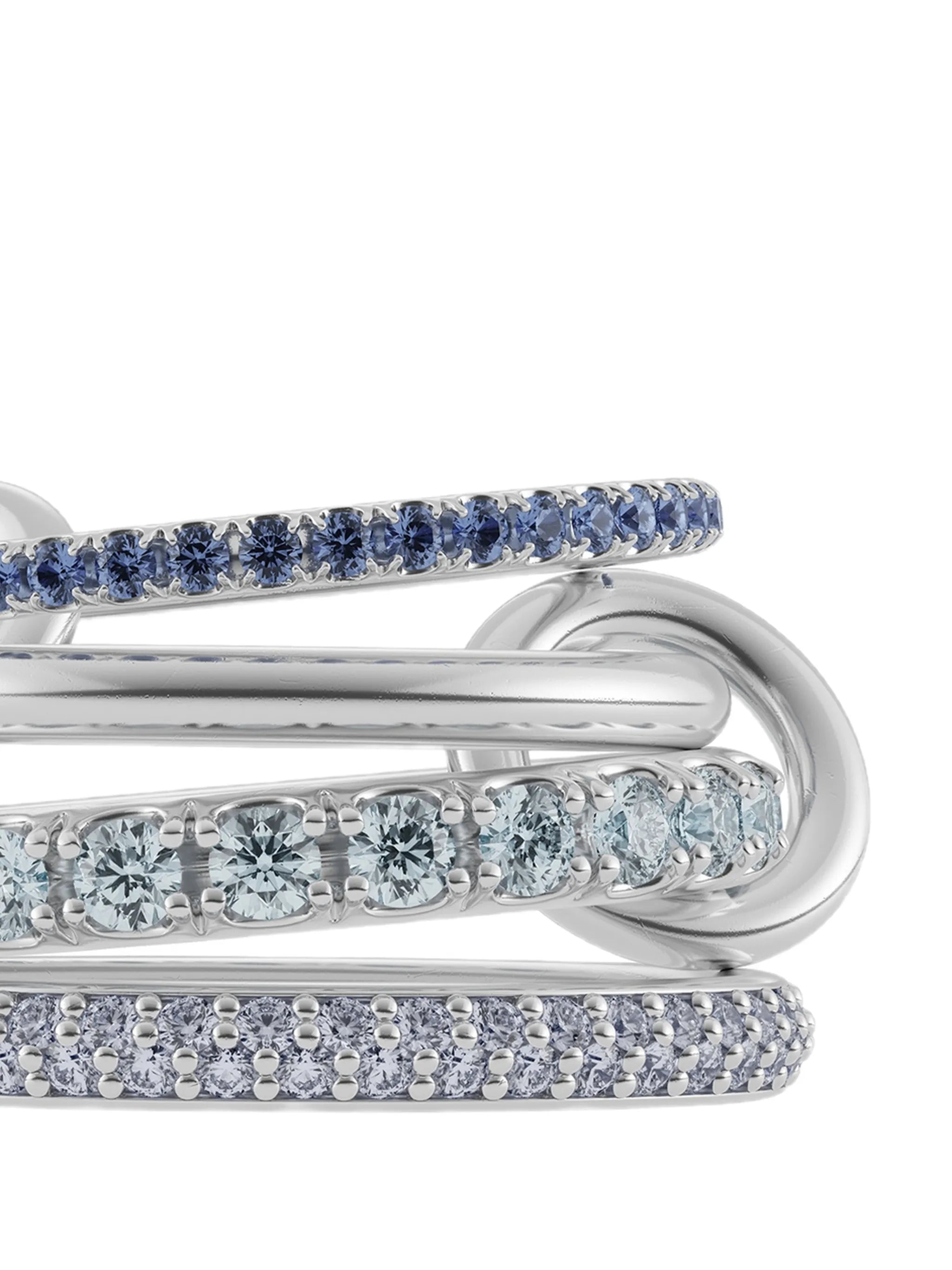 Iris silver bleu ring