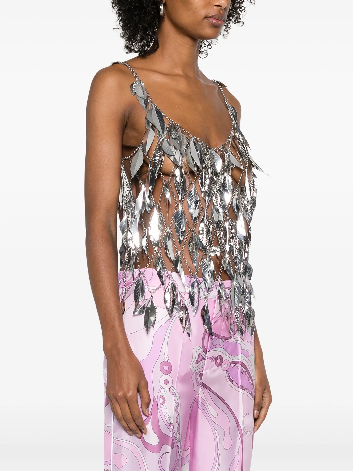 chainmail scoop-neck top
