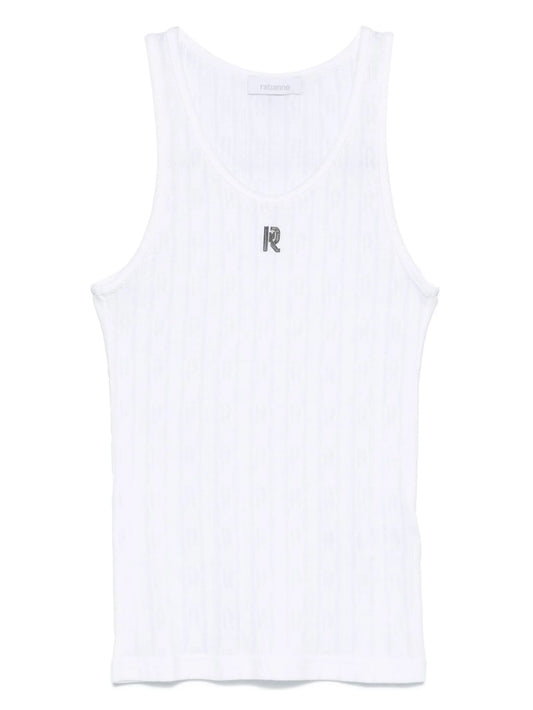 logo-plaque tank top