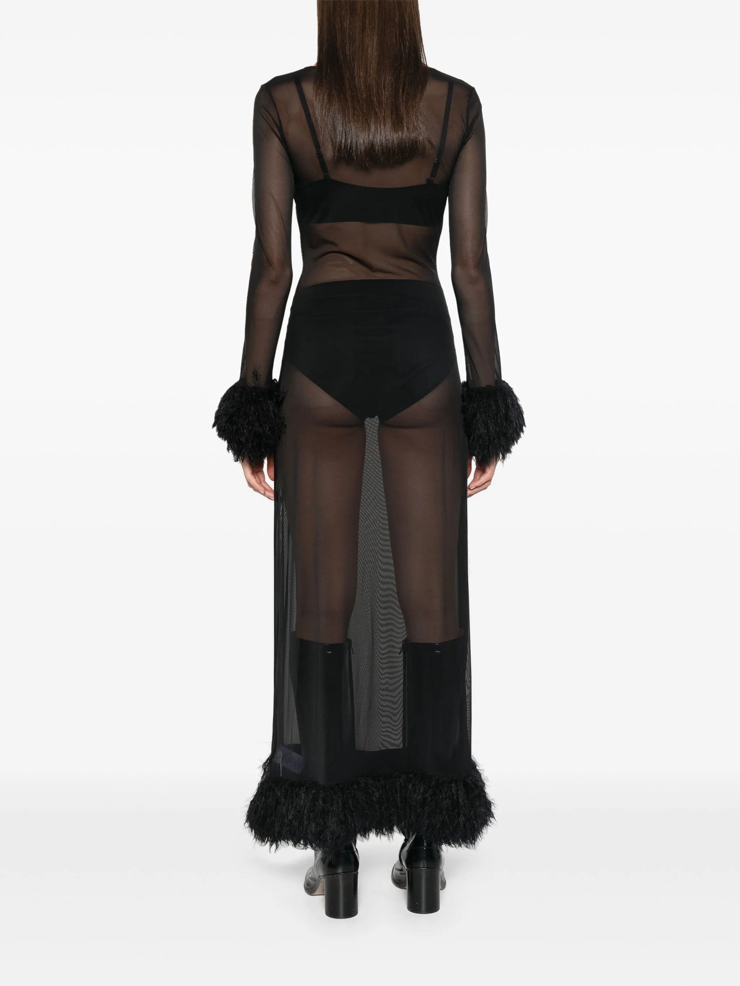 semi-sheer maxi dress