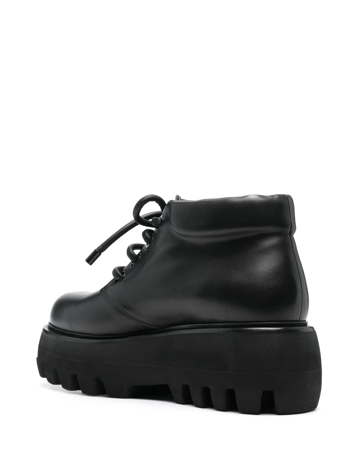 Rubber Scarf platform-sole biker boots