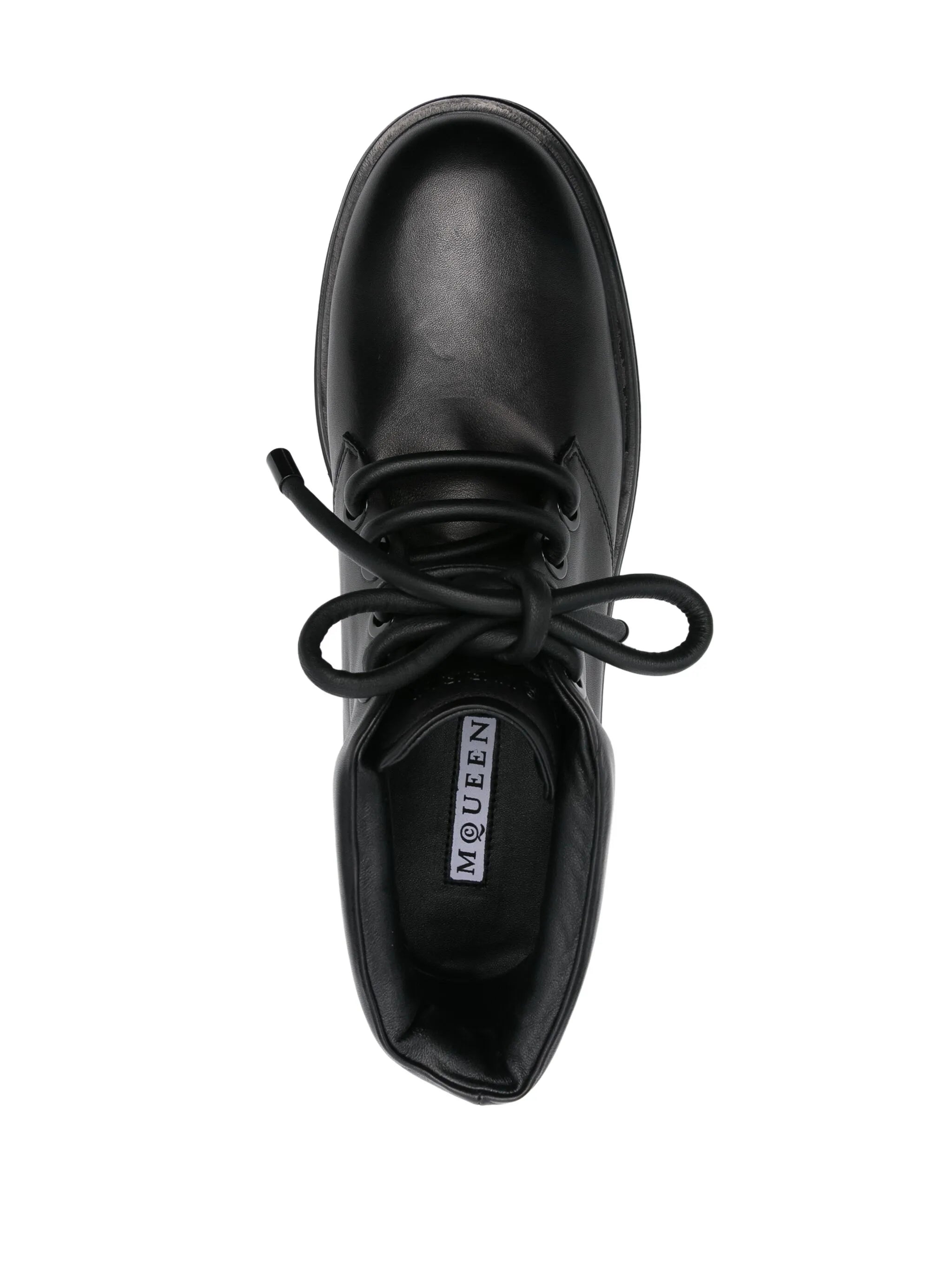 Rubber Scarf platform-sole biker boots