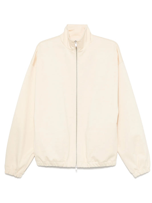 high-neck sweatshirt