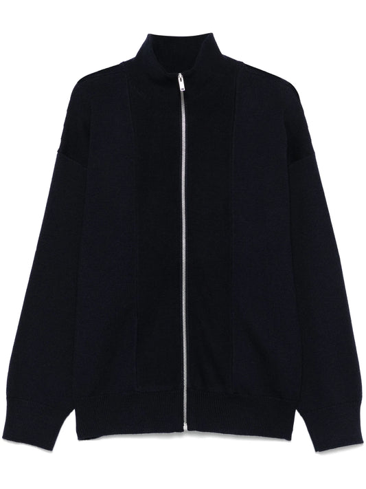 zip-up cardigan