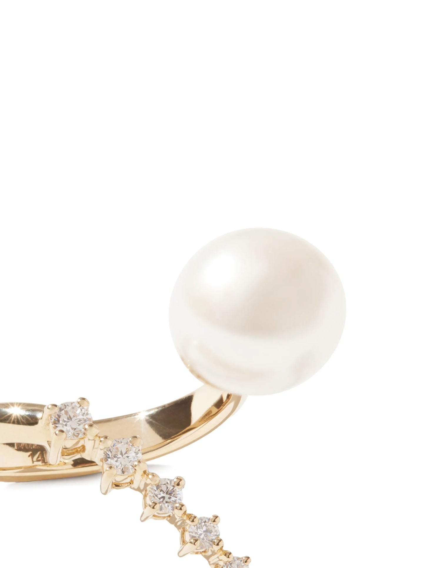 14kt yellow gold Sea Of Beauty pearl and diamond ring