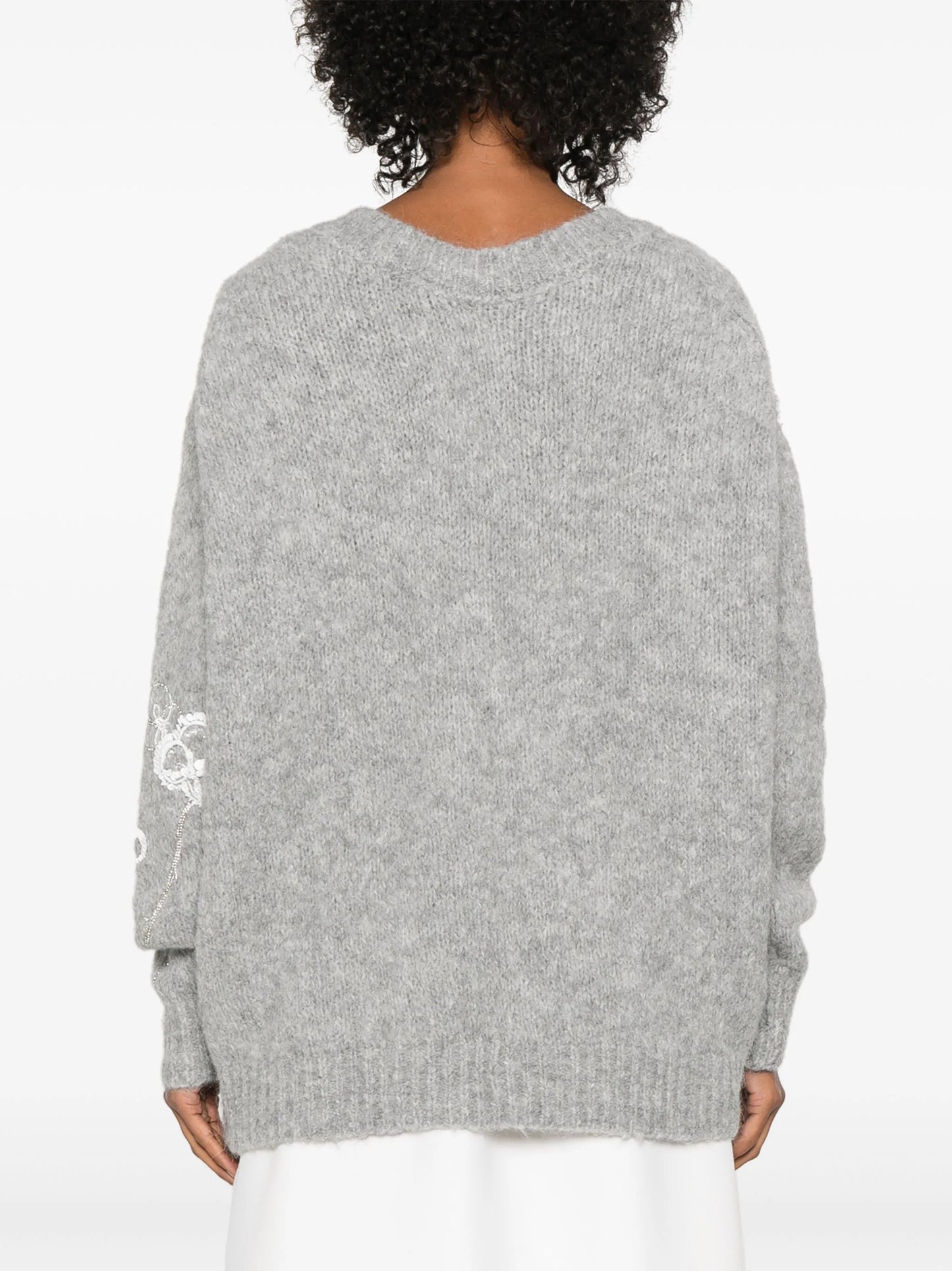floral-motif sweater