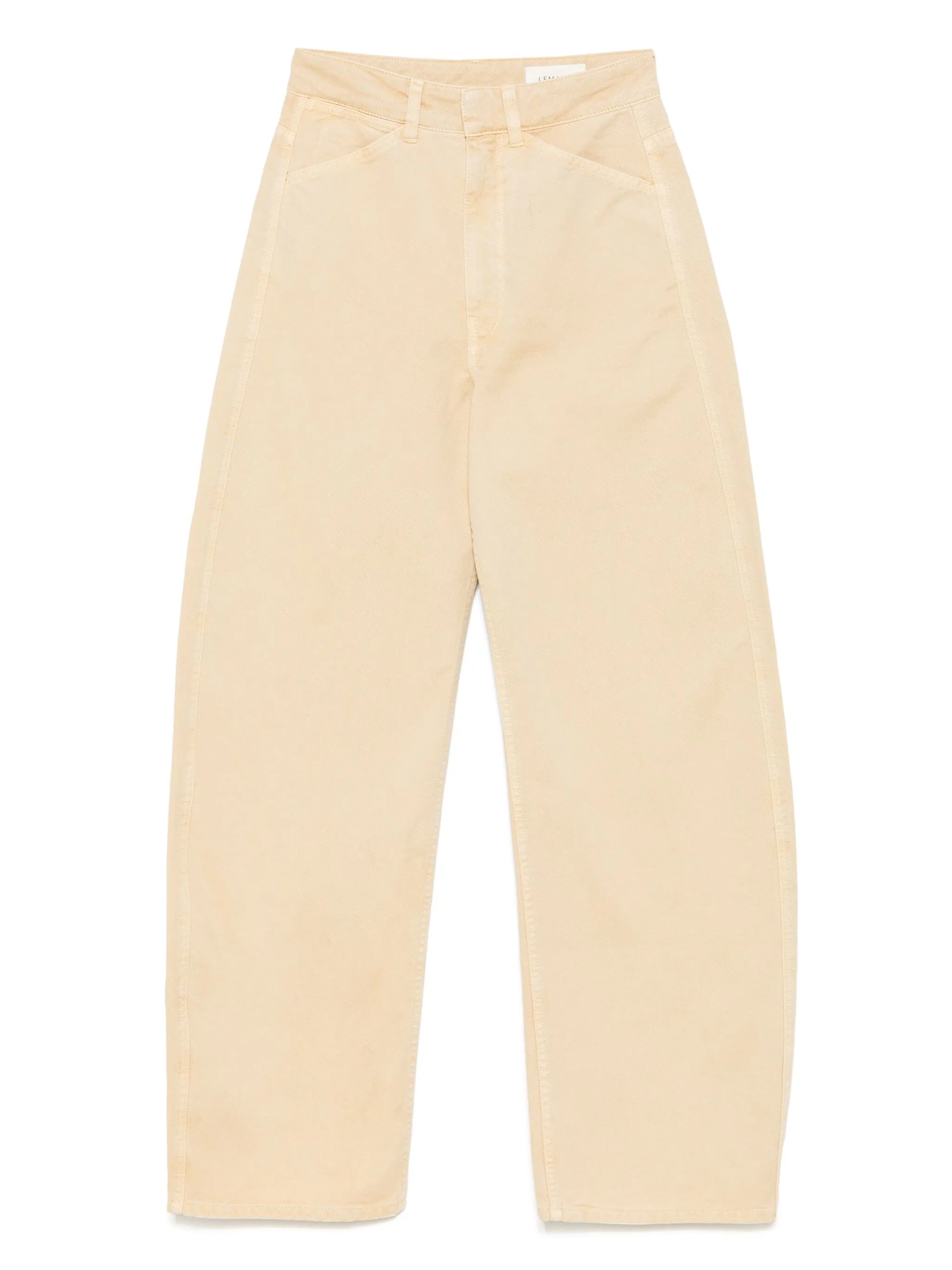 high-waisted curved jeans
