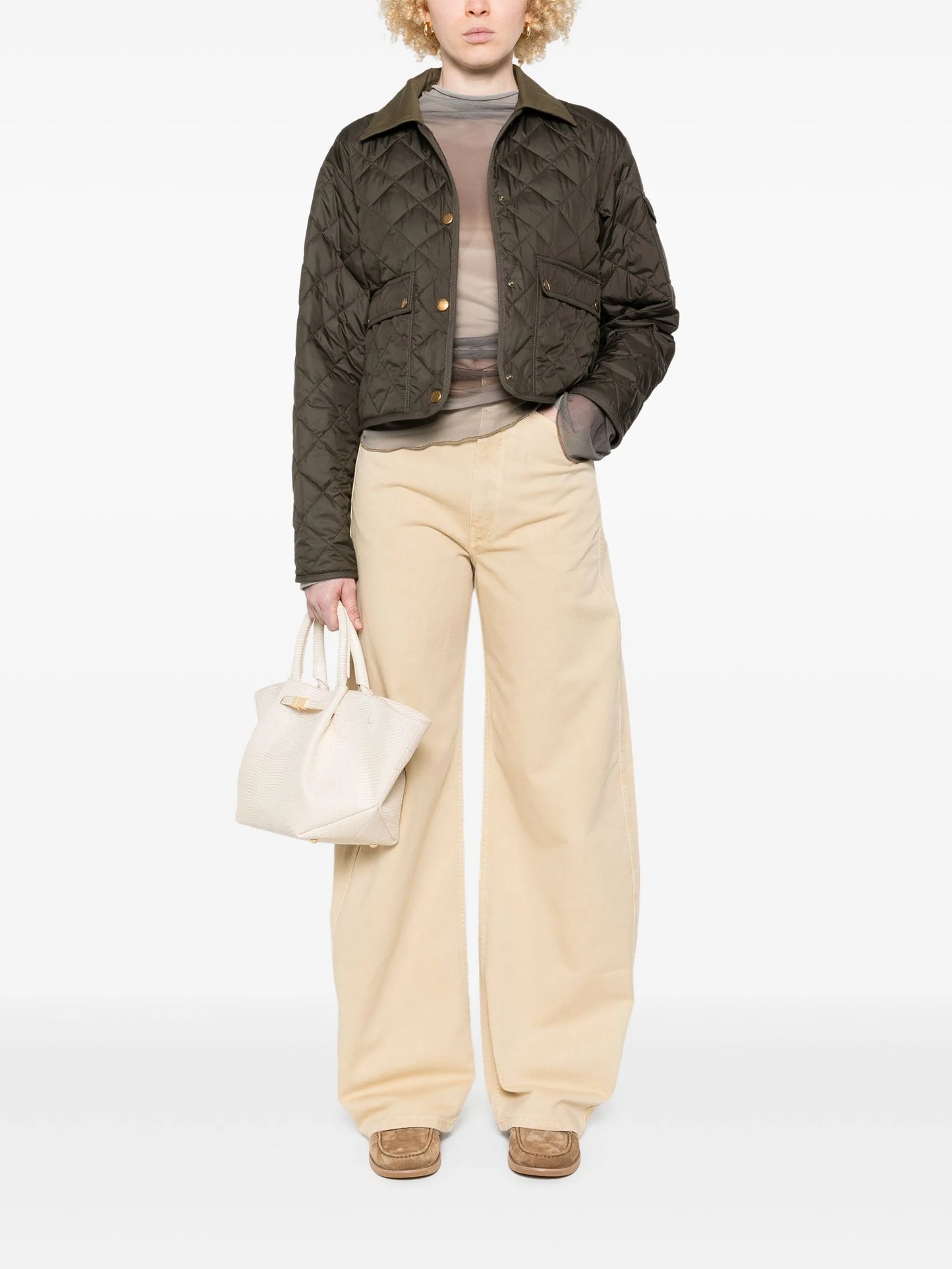high-waisted curved jeans