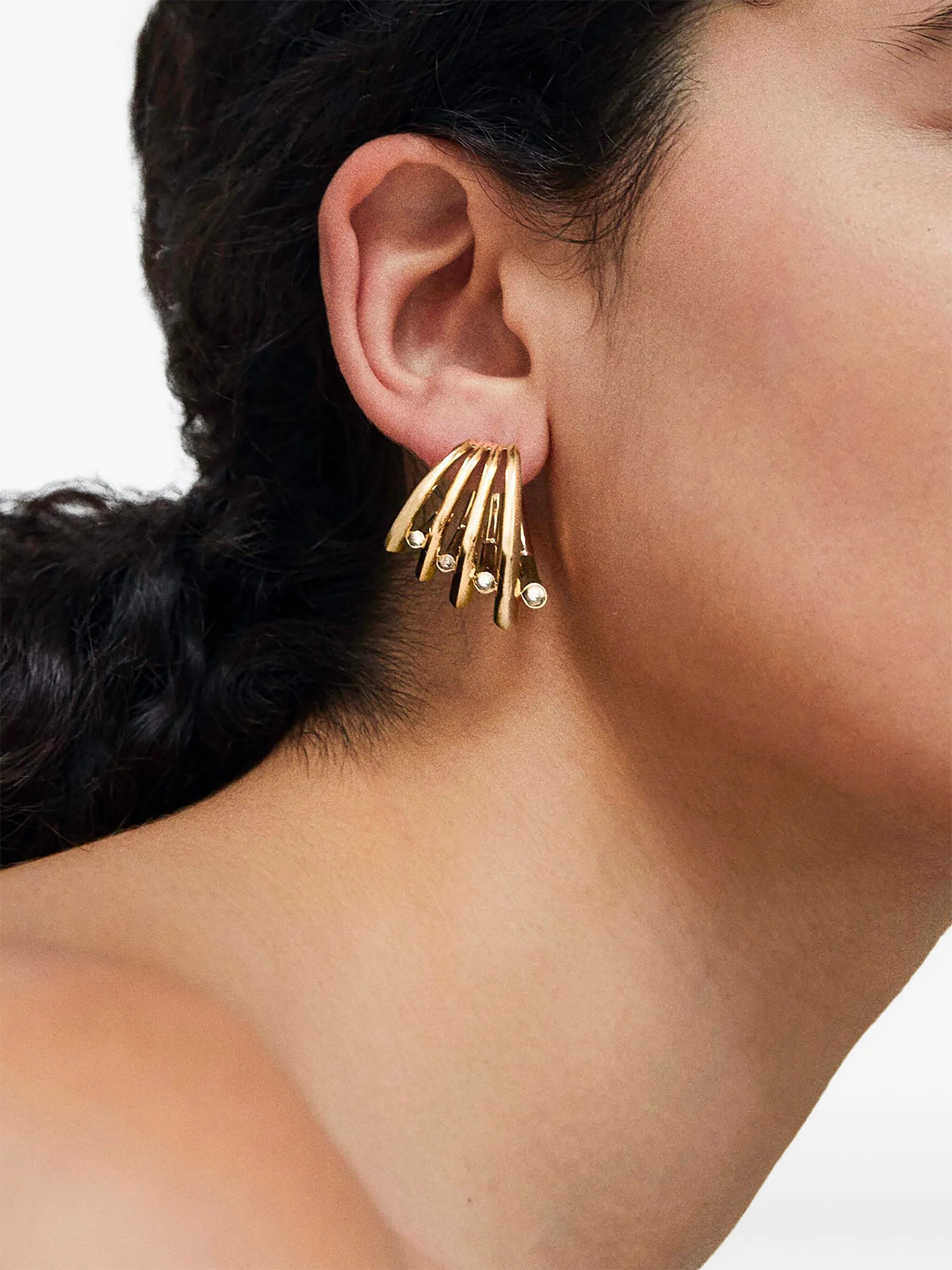 18kt yellow gold Oera diamond earrings