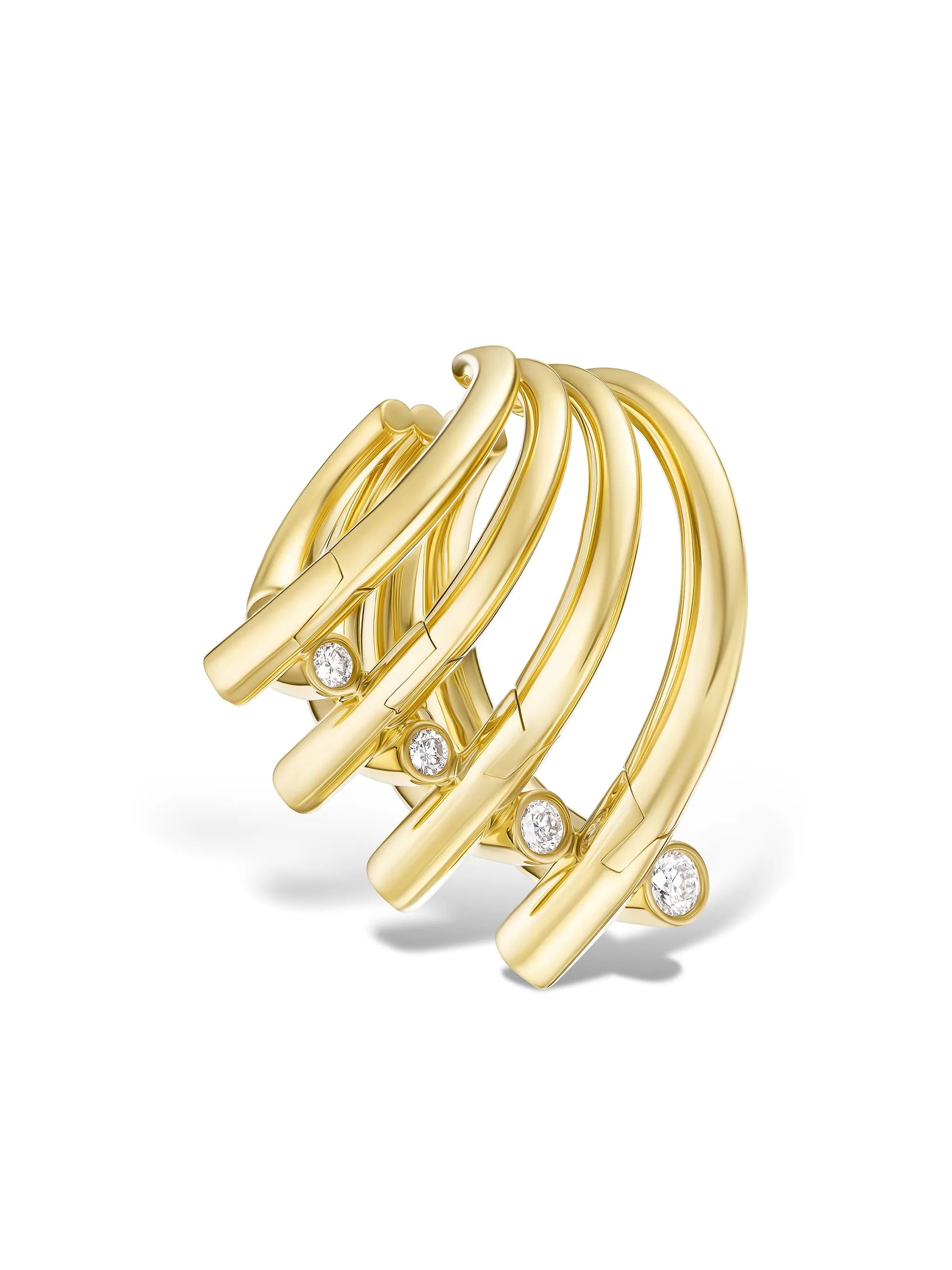 18kt yellow gold Oera diamond earrings
