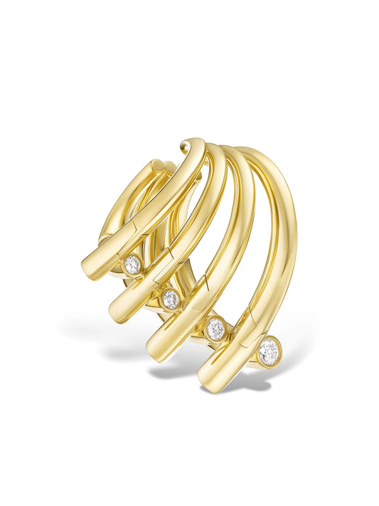 18kt yellow gold Oera diamond earrings