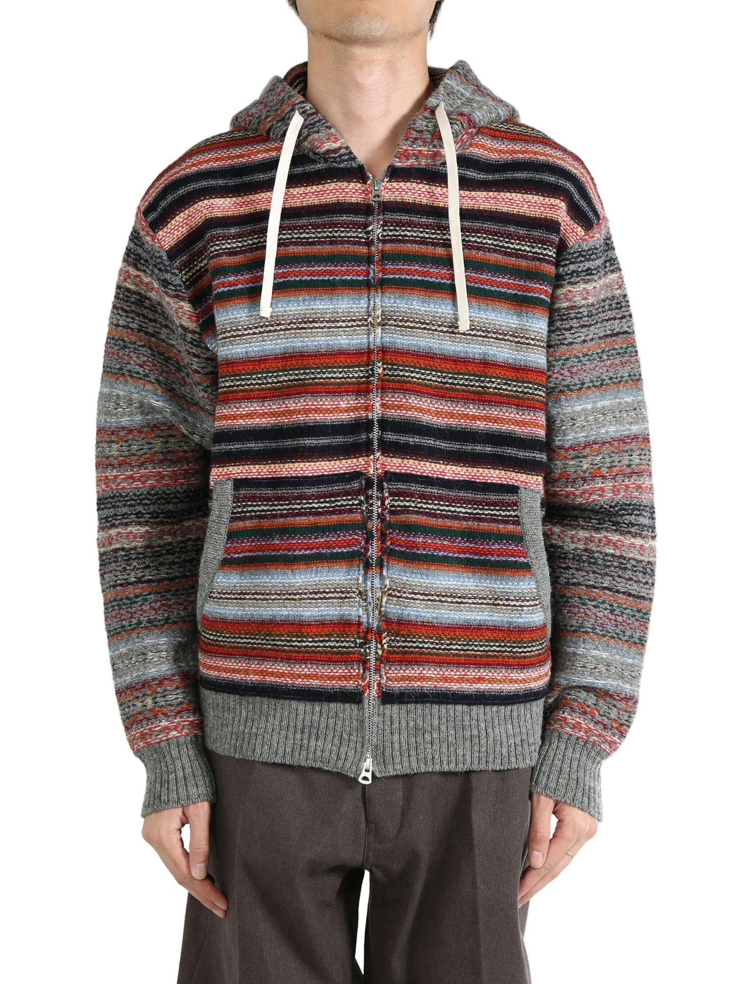 striped cardigan