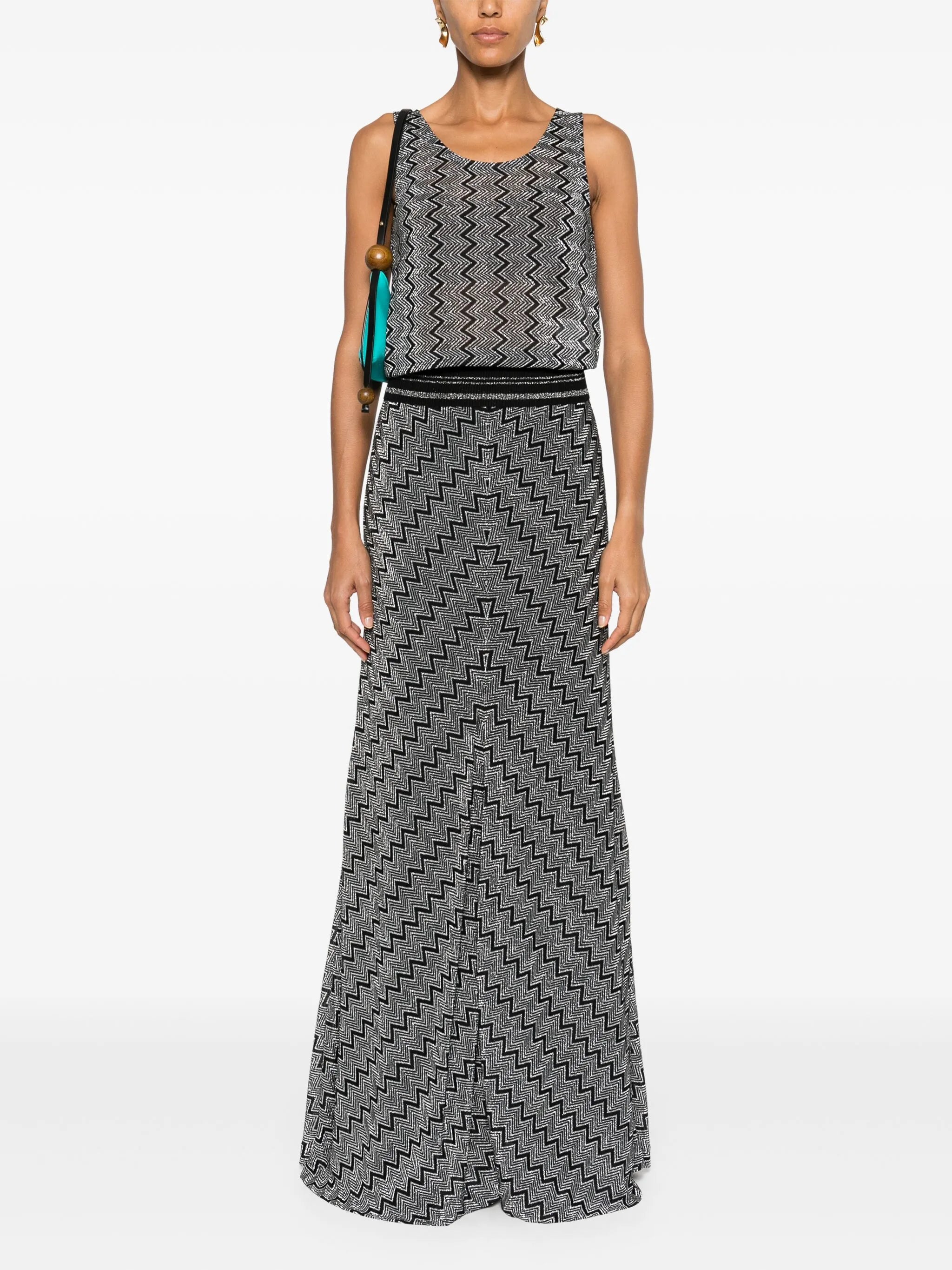 zigzag lamé top