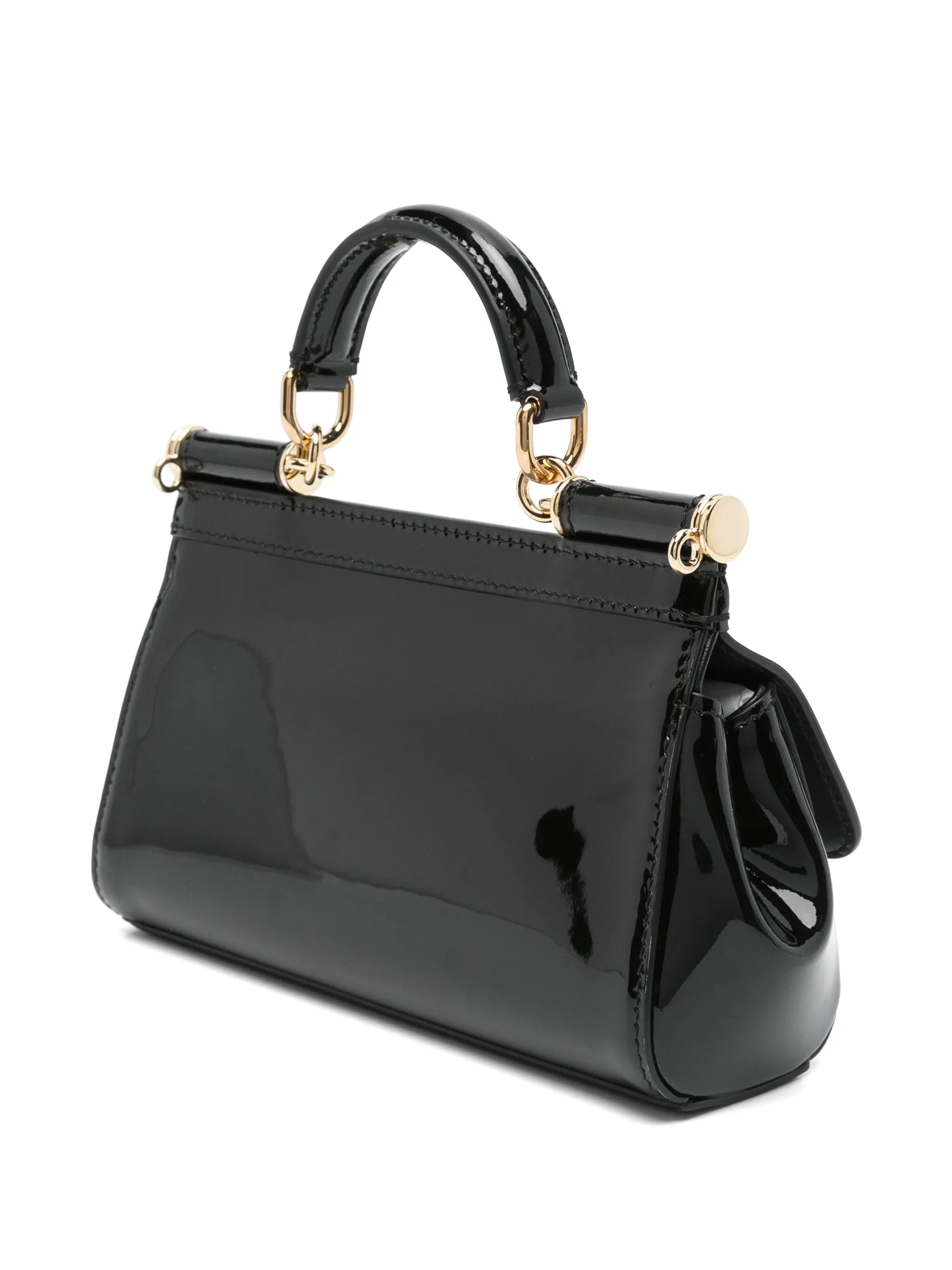 mini Sicily handbag in polished calf leather