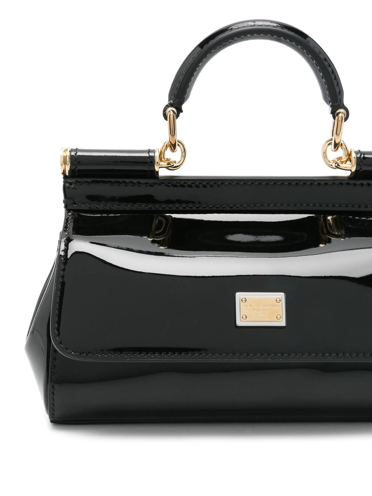 mini Sicily handbag in polished calf leather