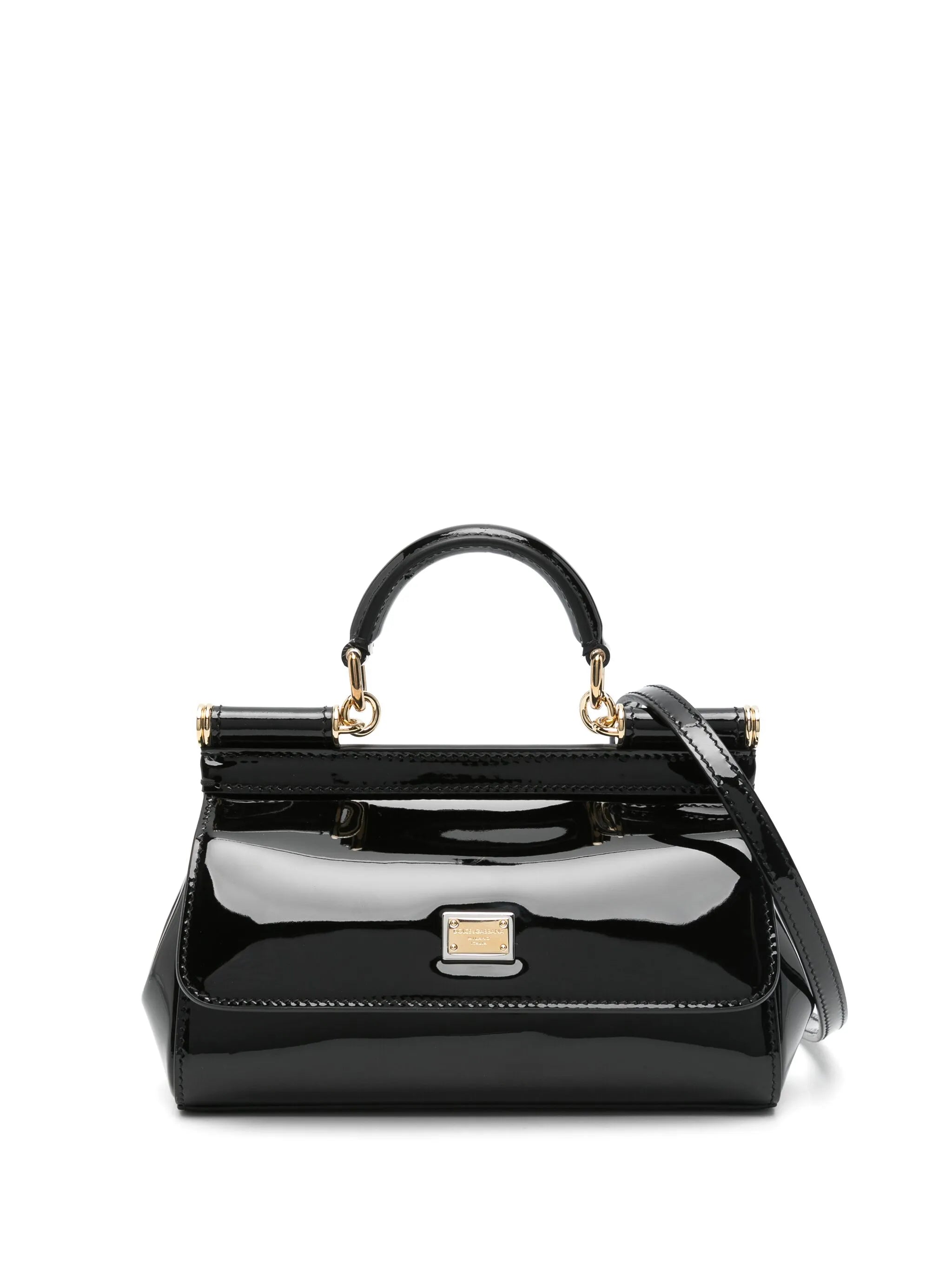 mini Sicily handbag in polished calf leather