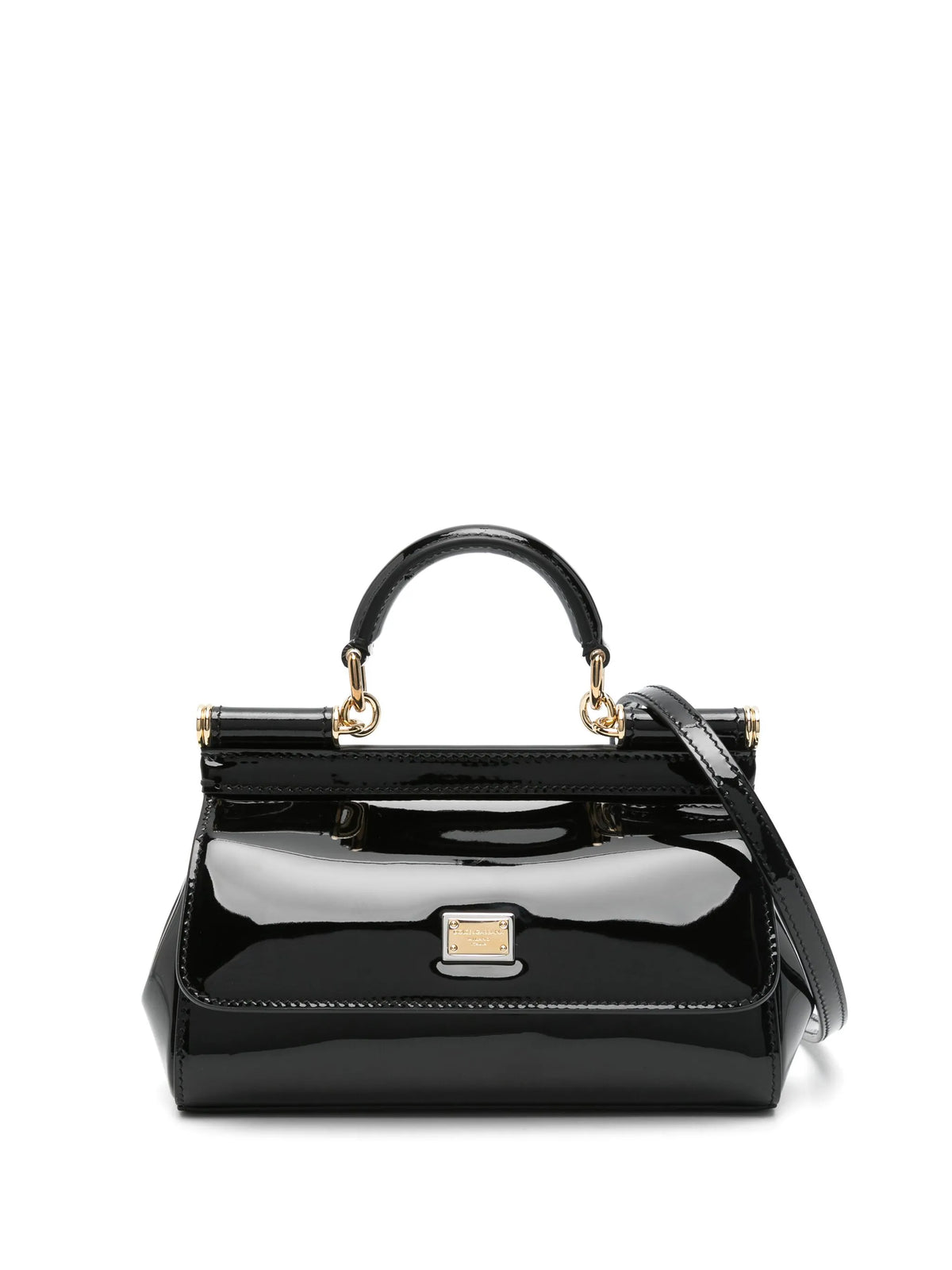 mini Sicily handbag in polished calf leather