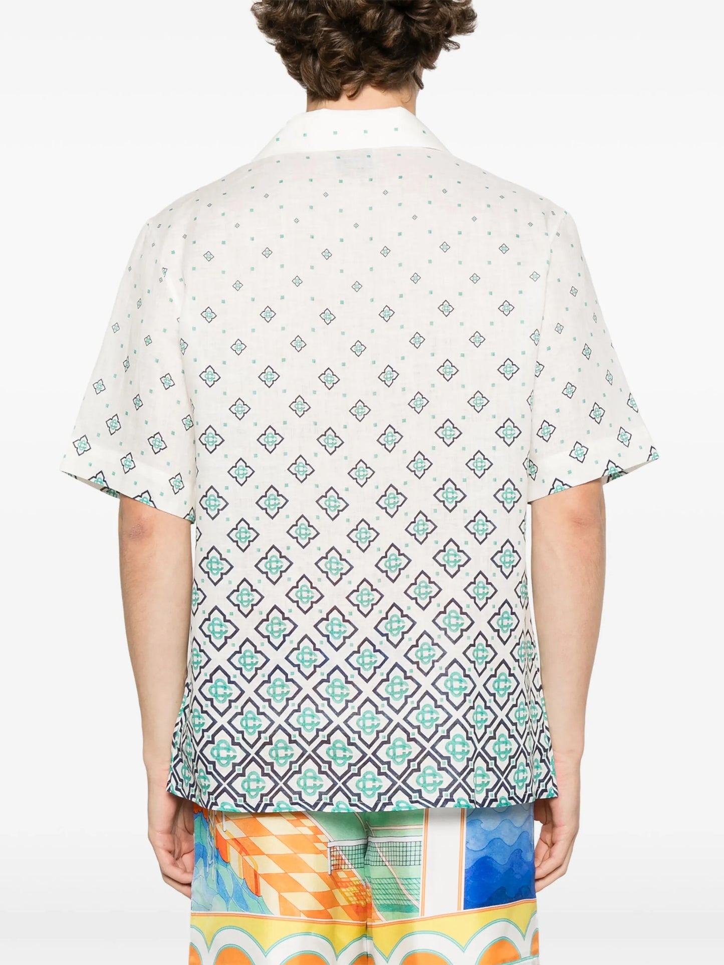 monogram-print shirt