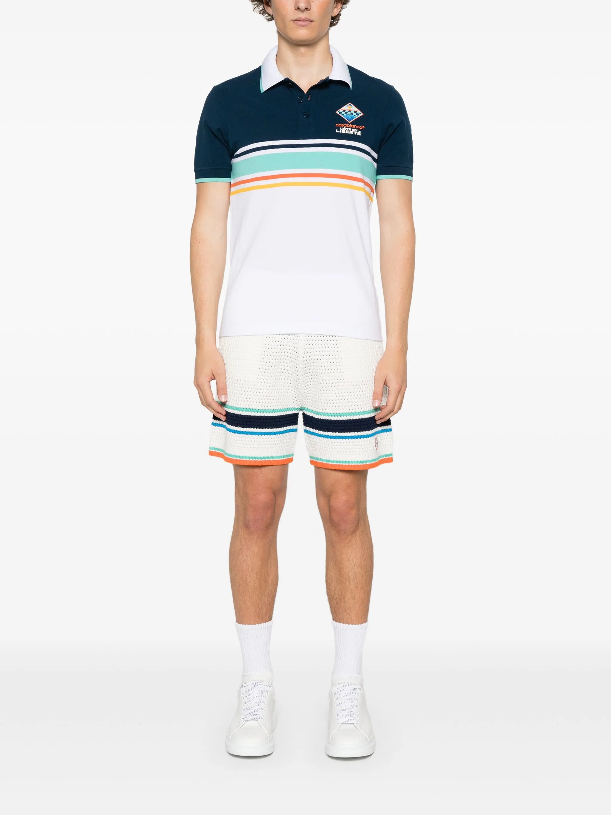 striped polo shirt