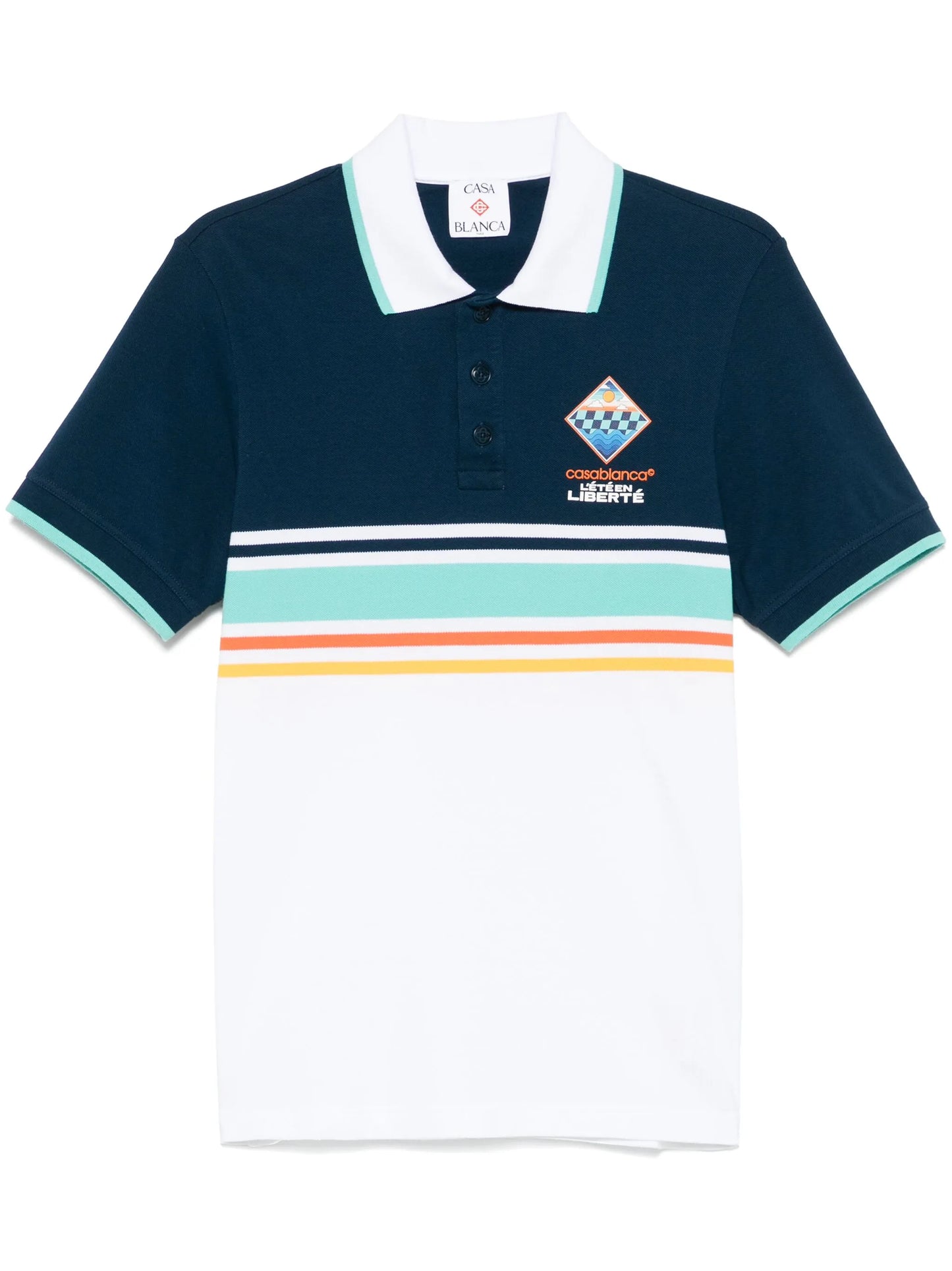 striped polo shirt