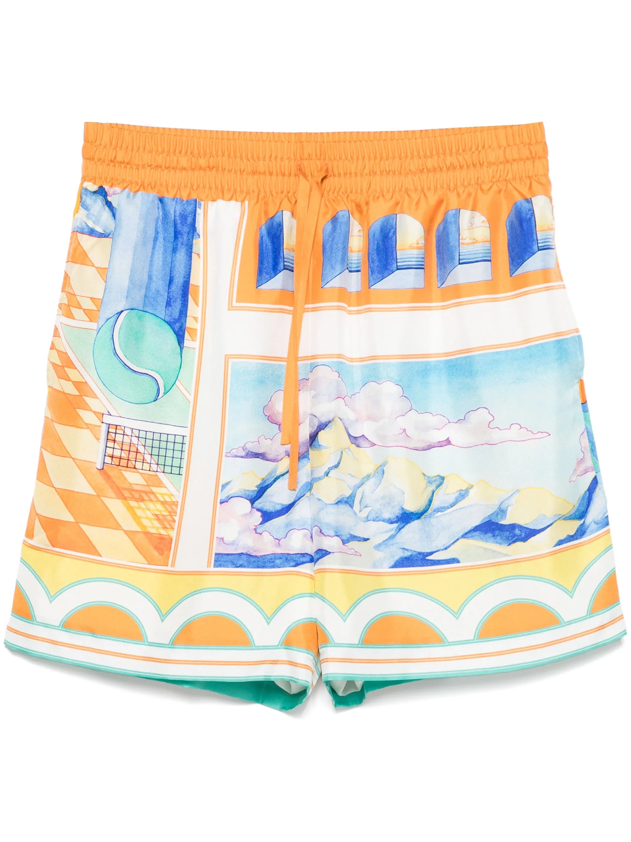 Surreal Pool silk shorts
