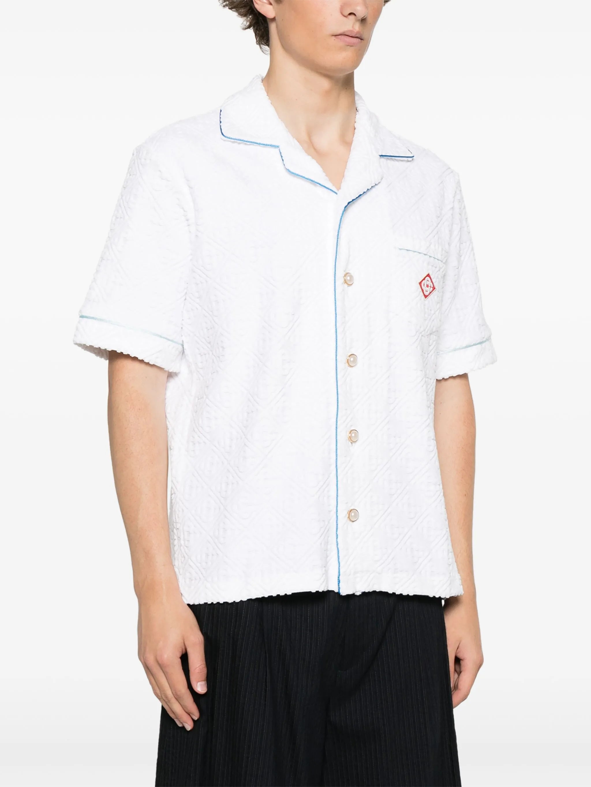 monogram towelling shirt