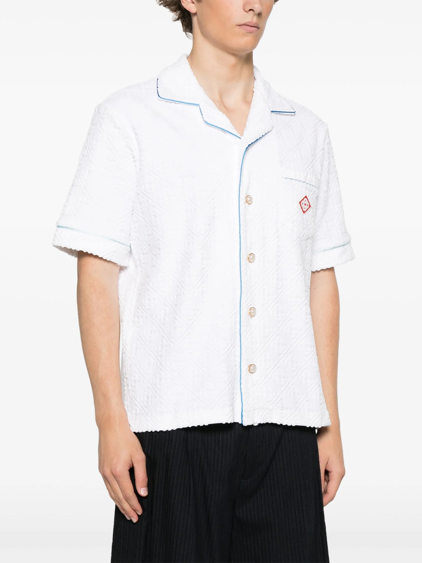 monogram towelling shirt