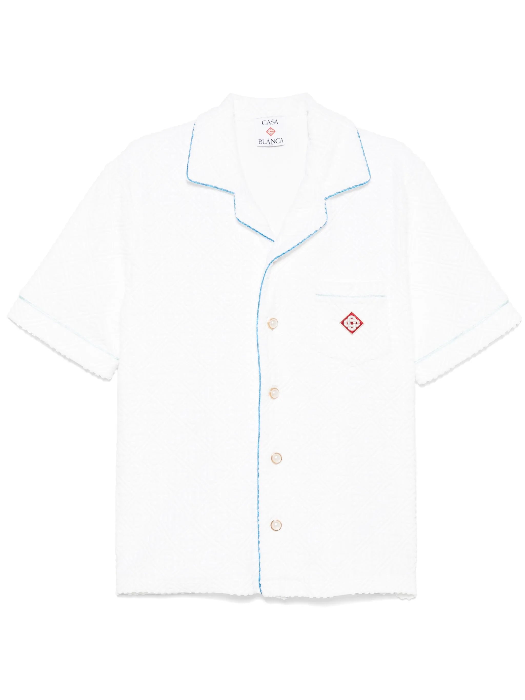monogram towelling shirt