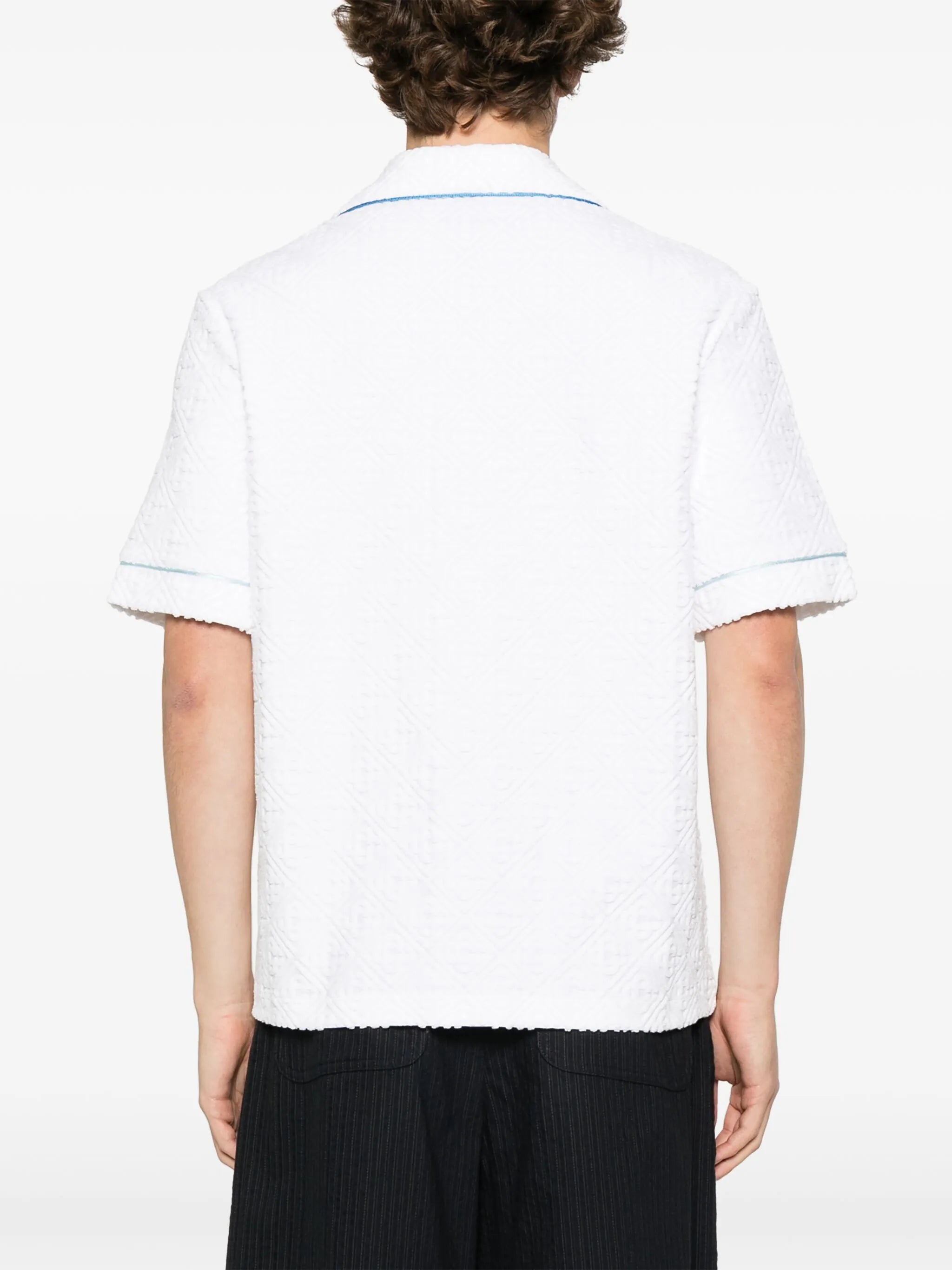 monogram towelling shirt