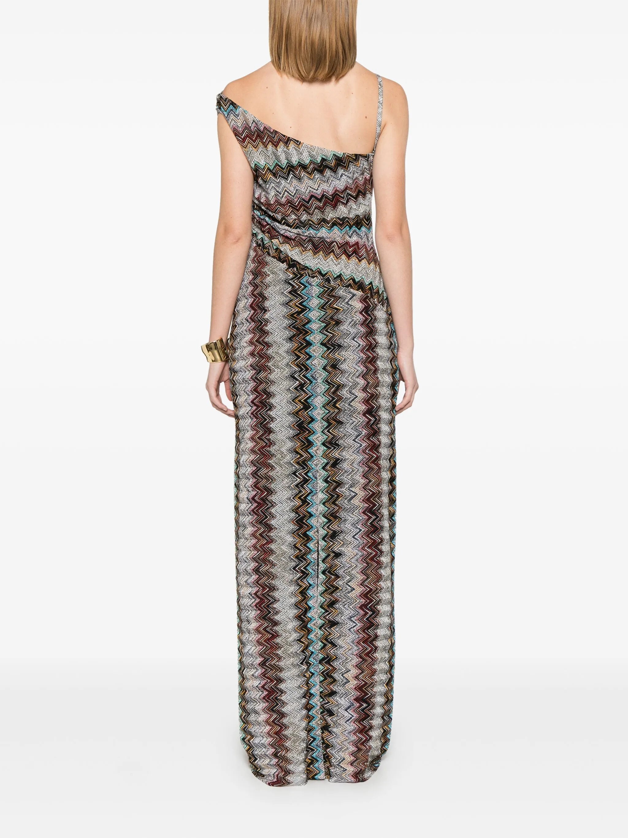 zigzag-woven maxi dress