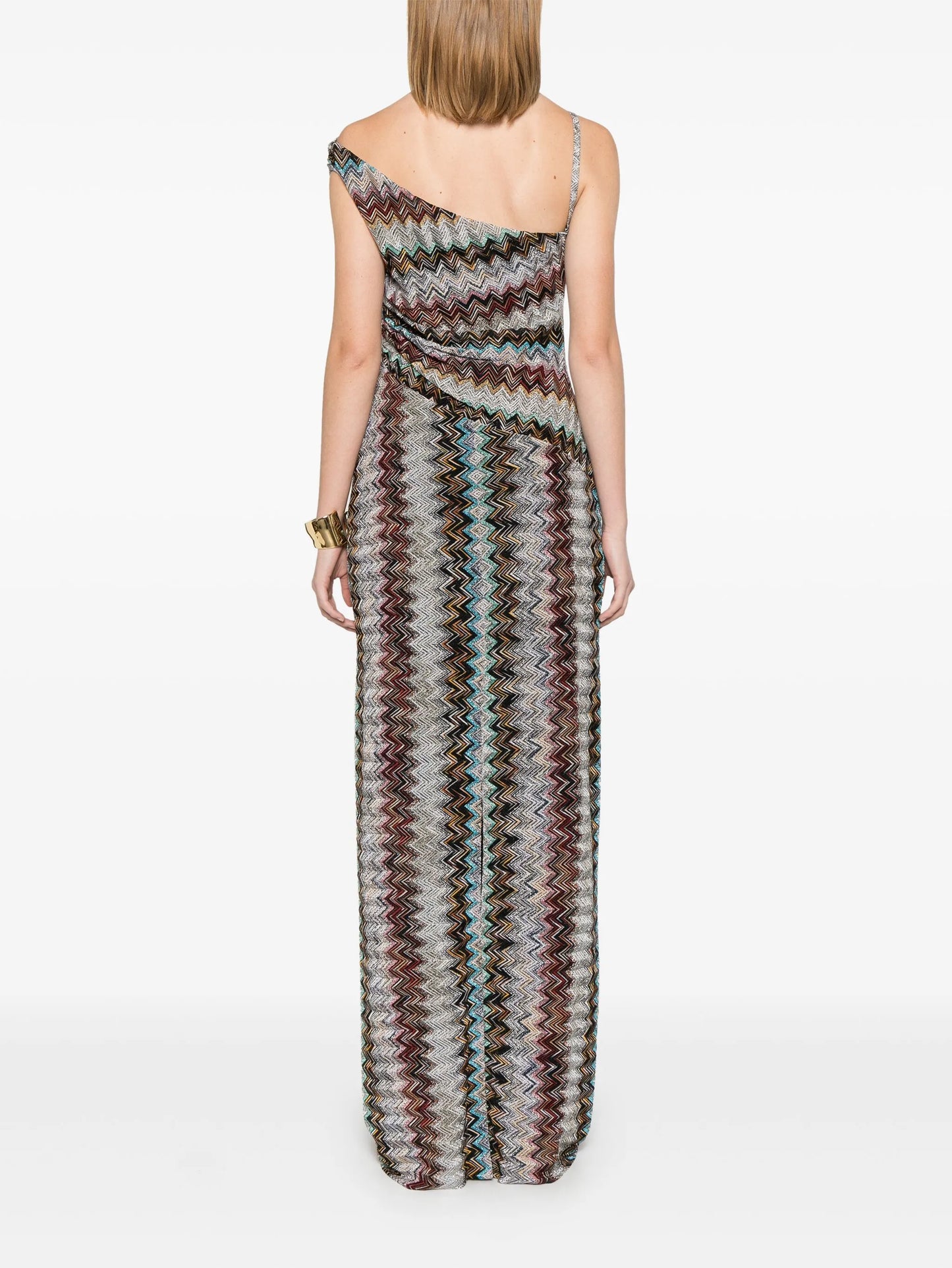 zigzag-woven maxi dress