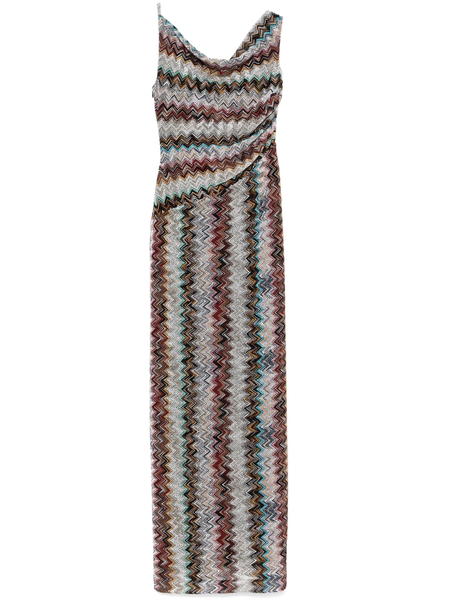 zigzag-woven maxi dress