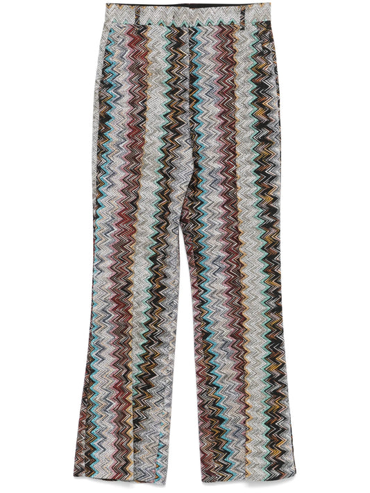 zigzag-design trousers