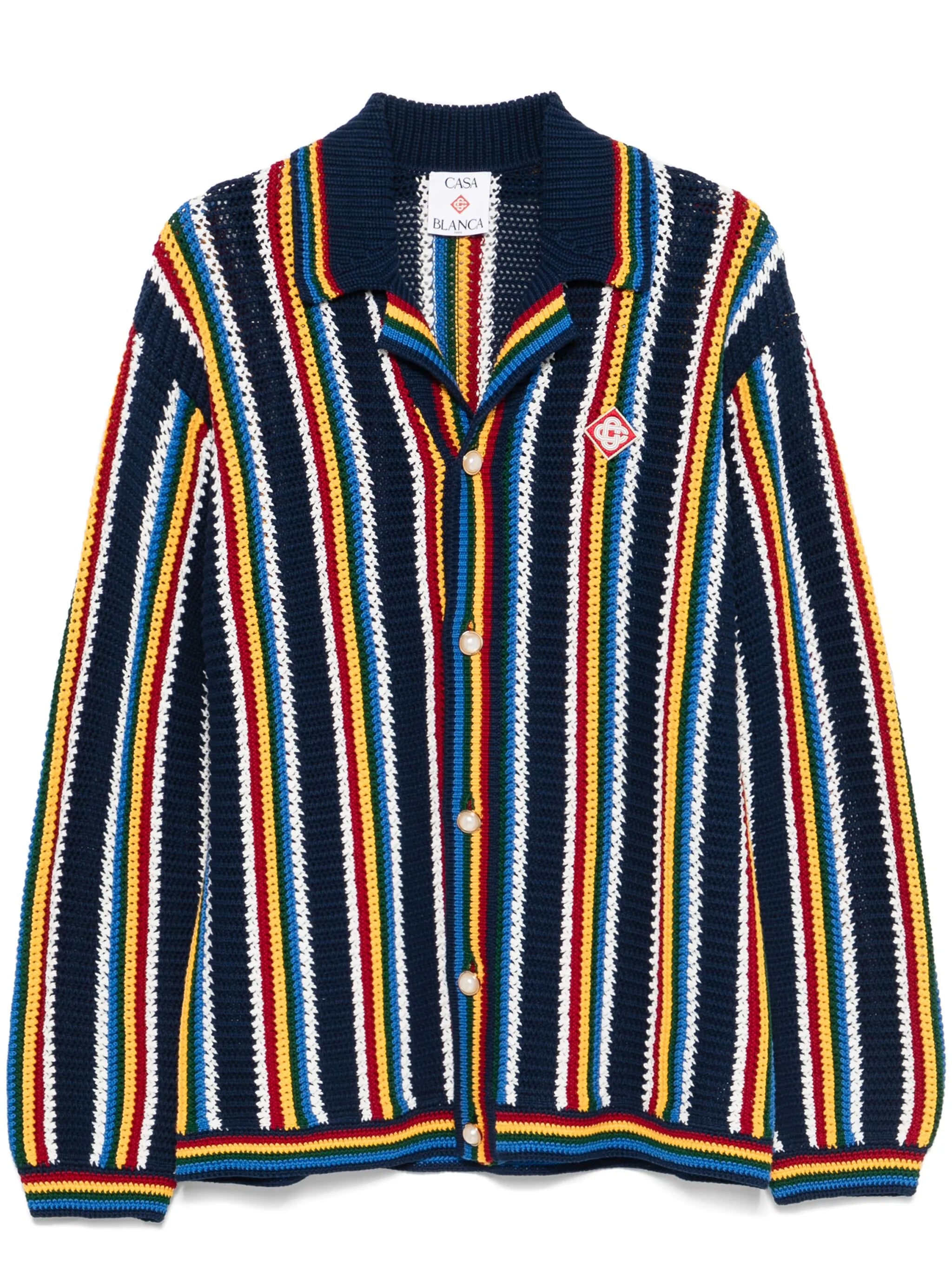 crochet-knit cardigan