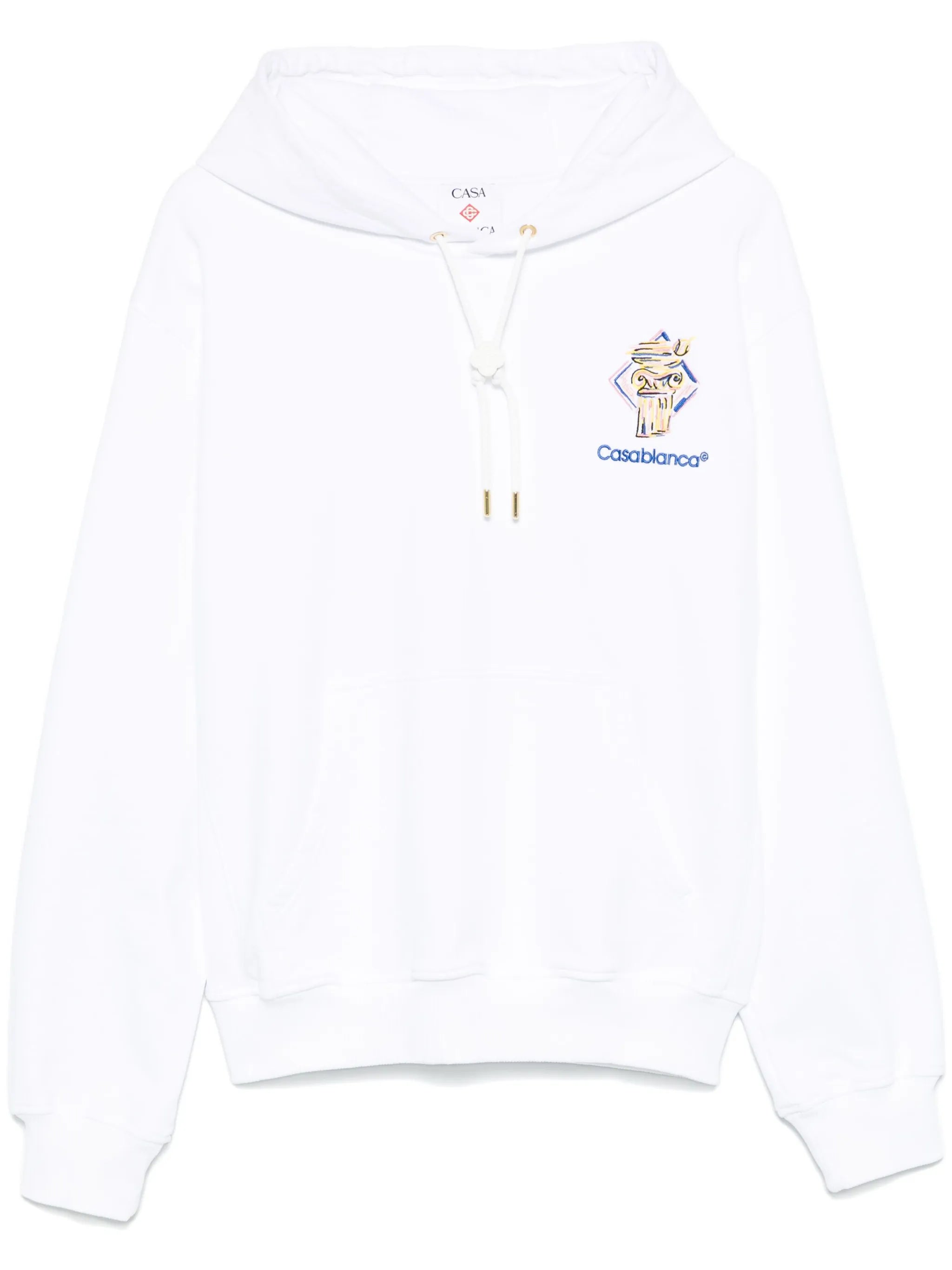 logo-embroidered hoodie