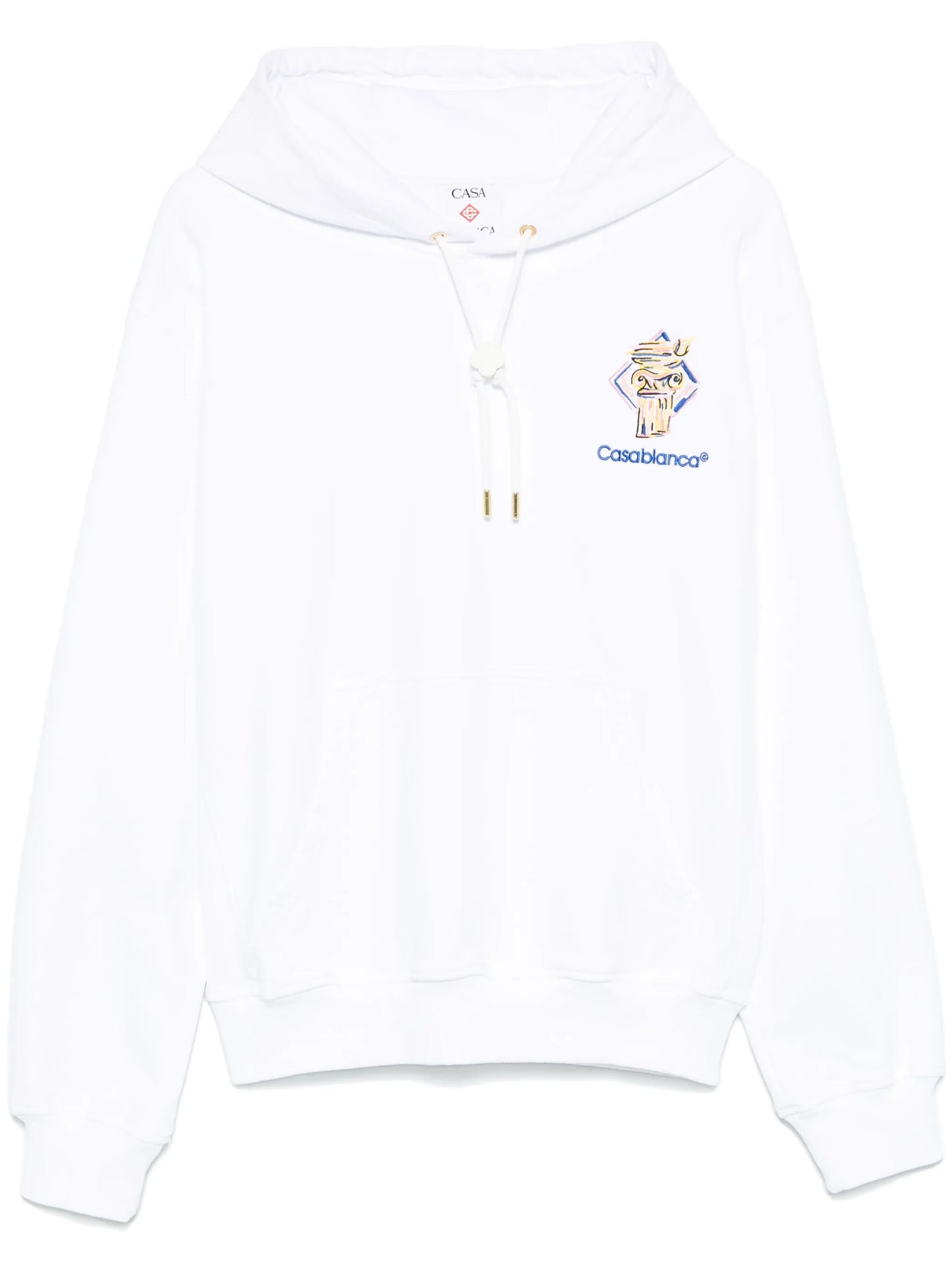 logo-embroidered hoodie