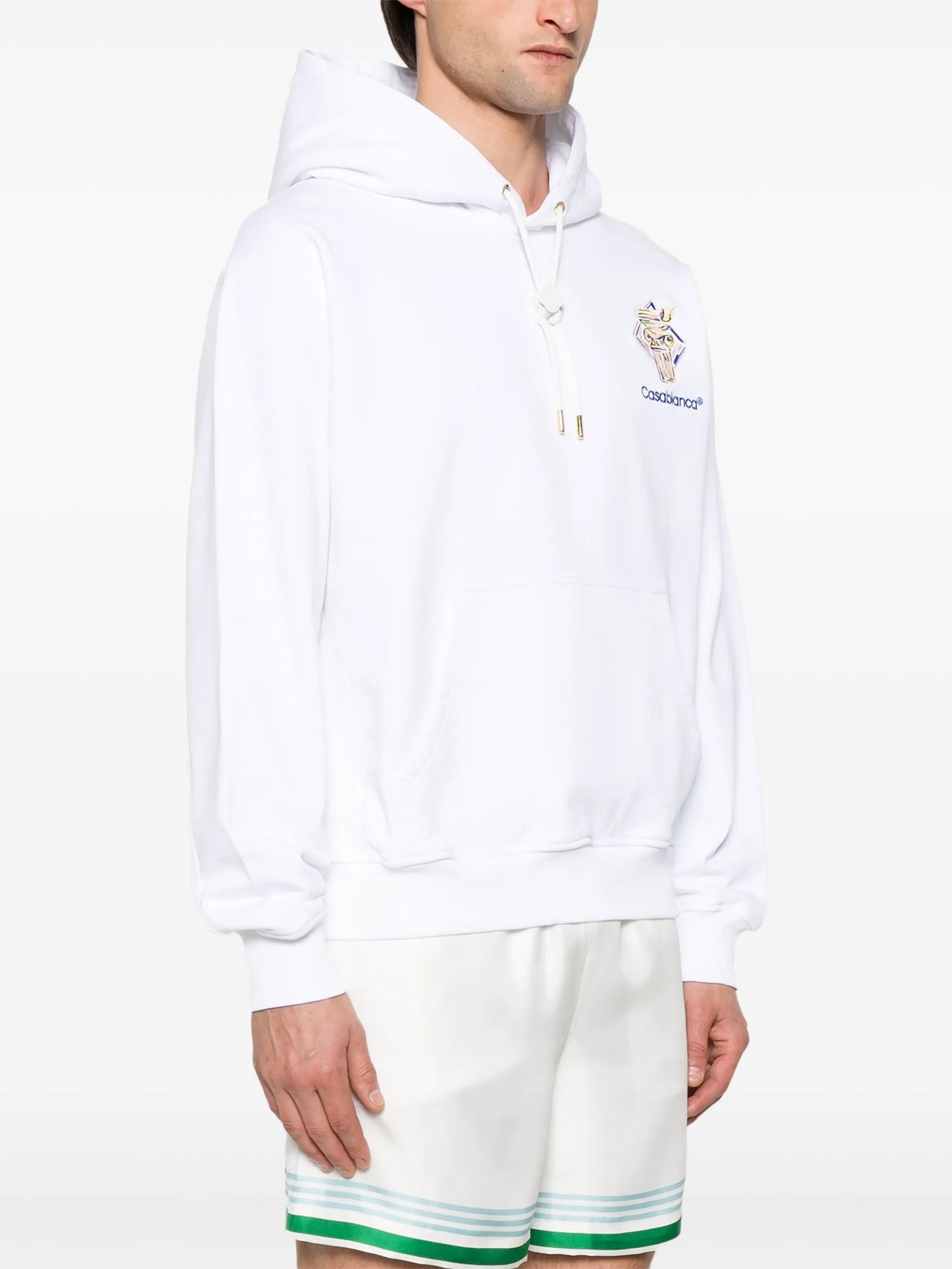logo-embroidered hoodie