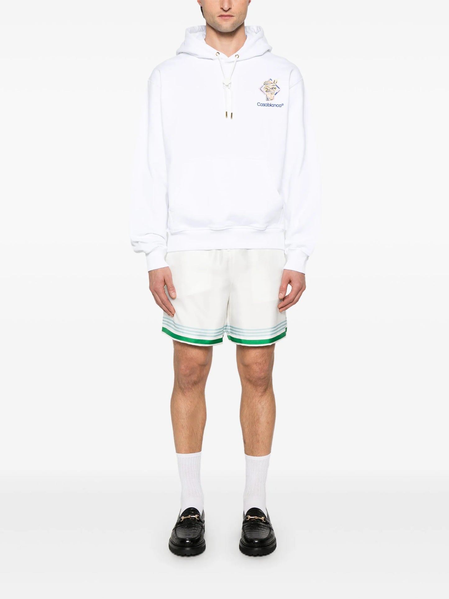 logo-embroidered hoodie