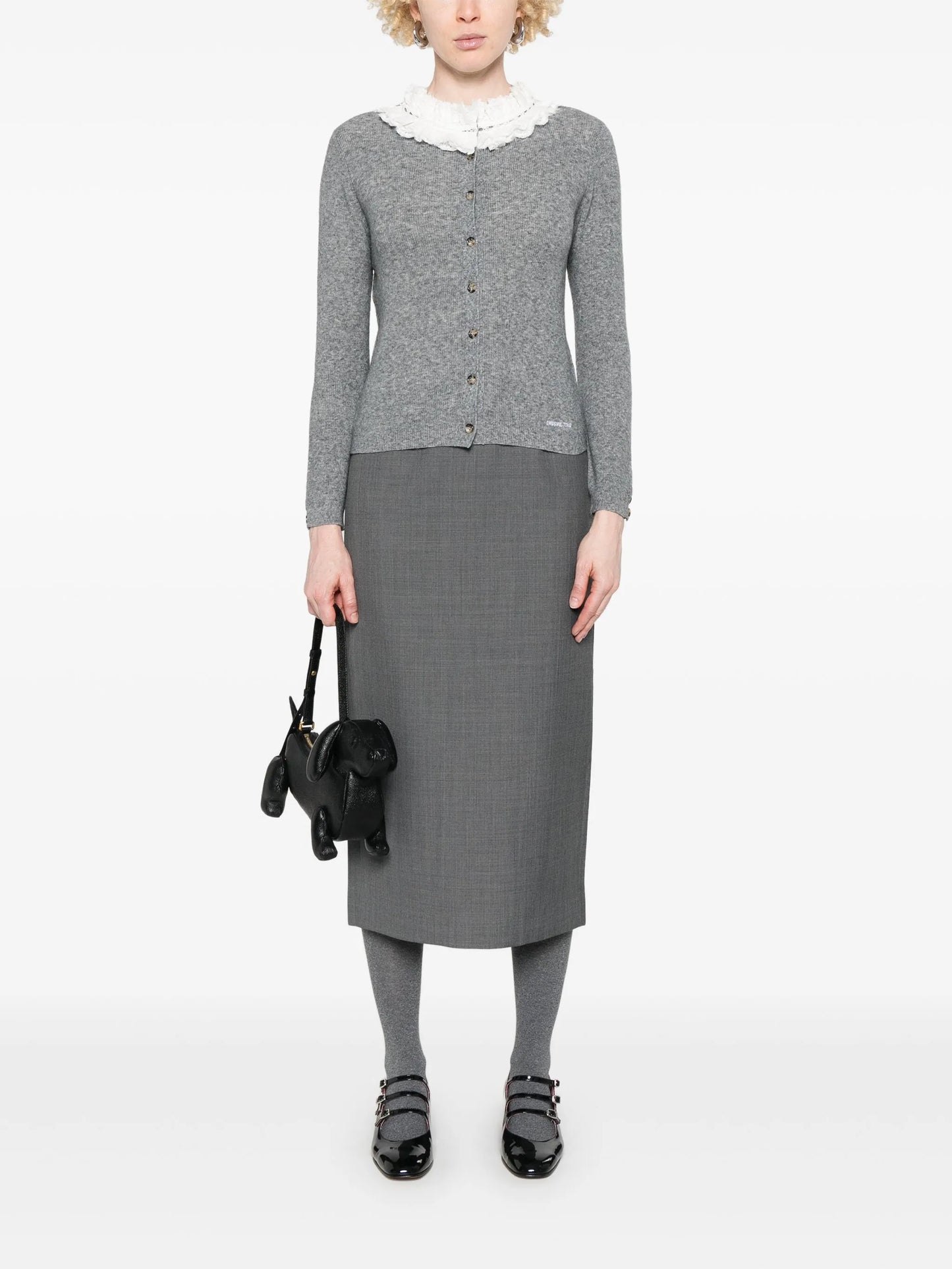 lace-trim cardigan