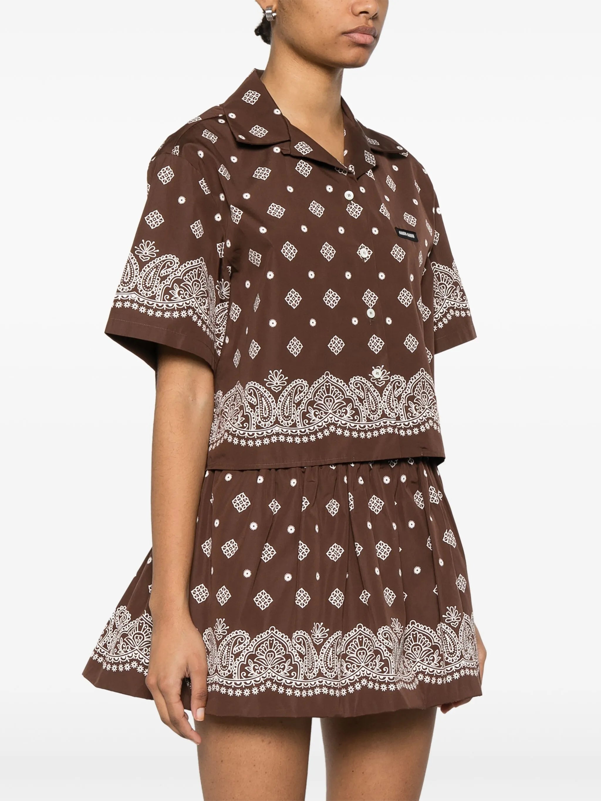 bandana-print shirt