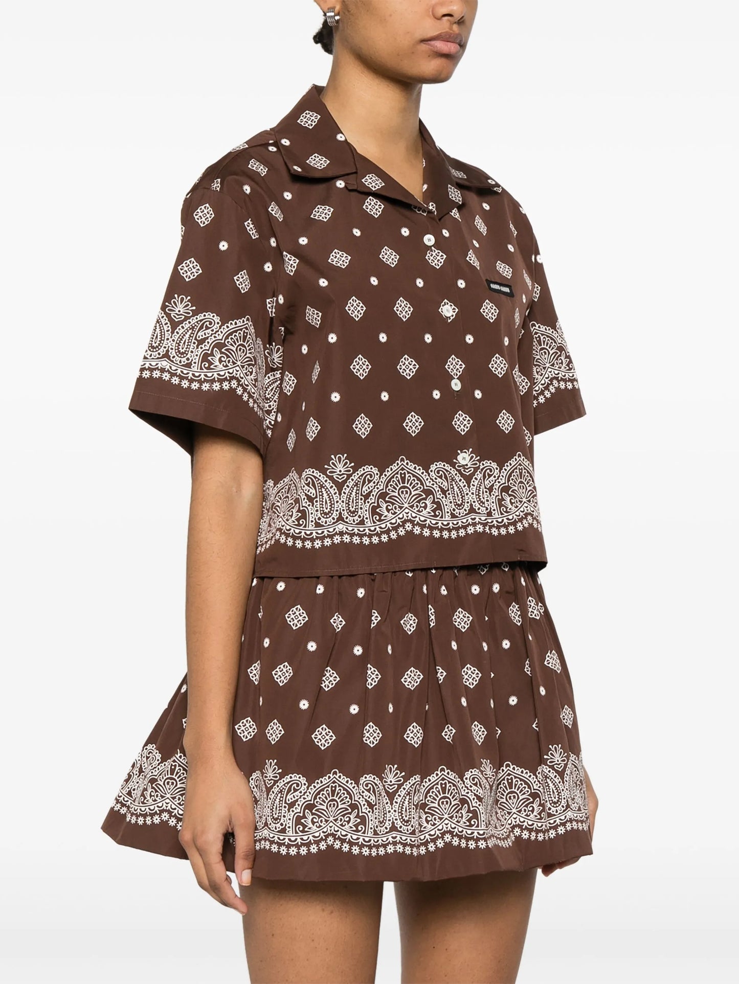 bandana-print shirt