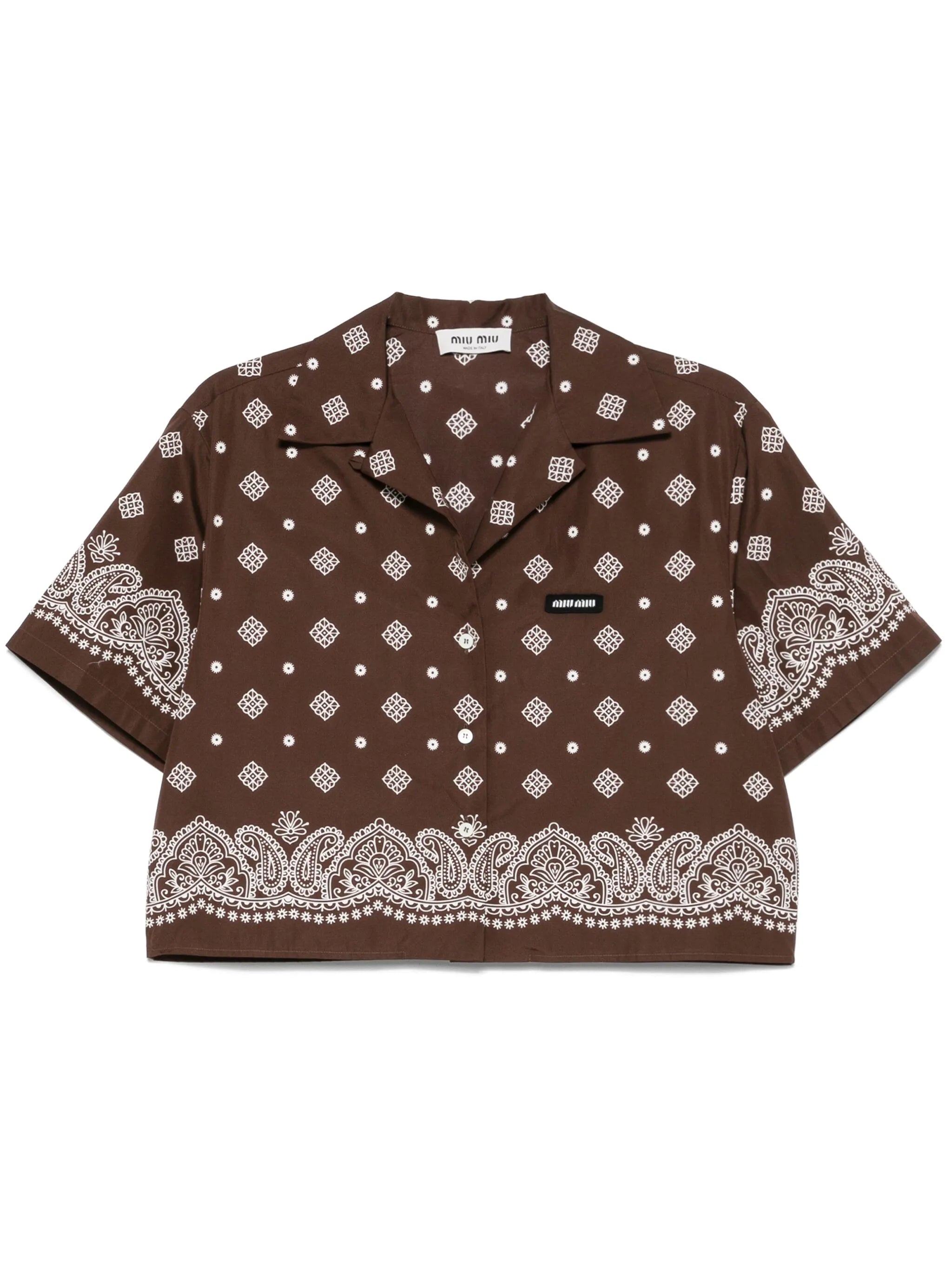 bandana-print shirt