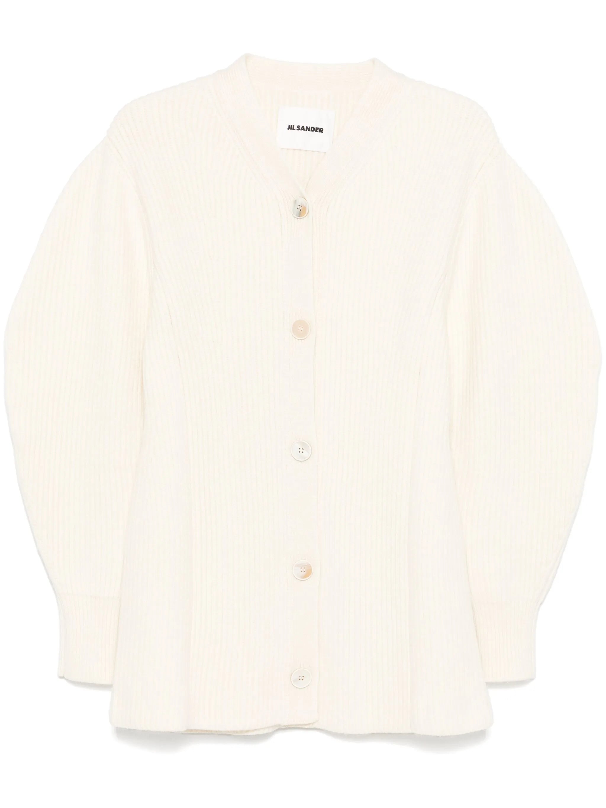 ribbed-knit cardigan