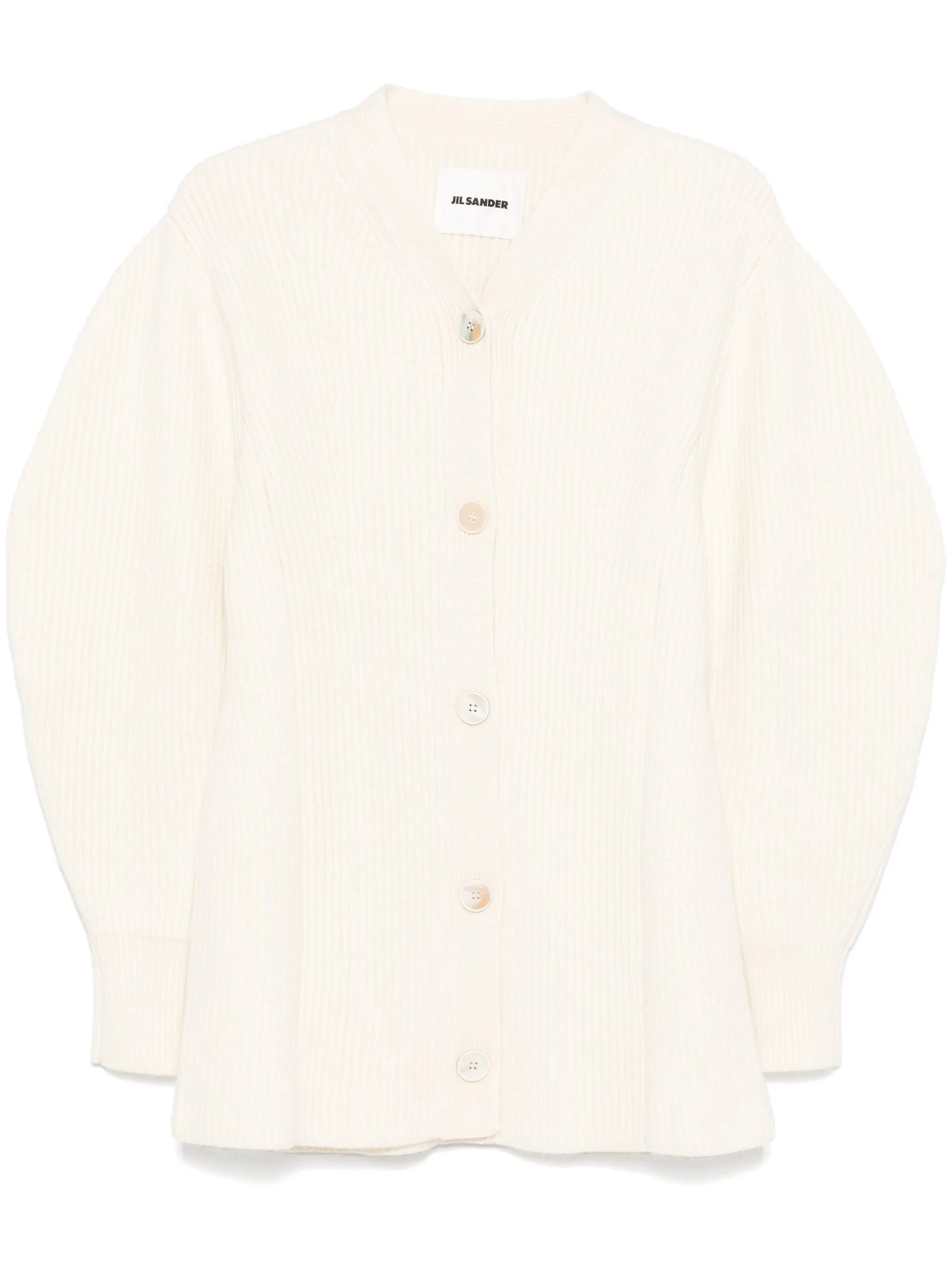 ribbed-knit cardigan