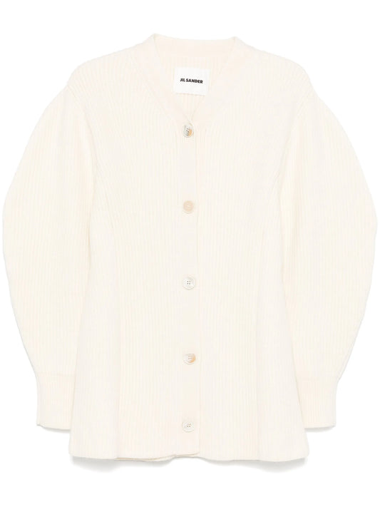 ribbed-knit cardigan