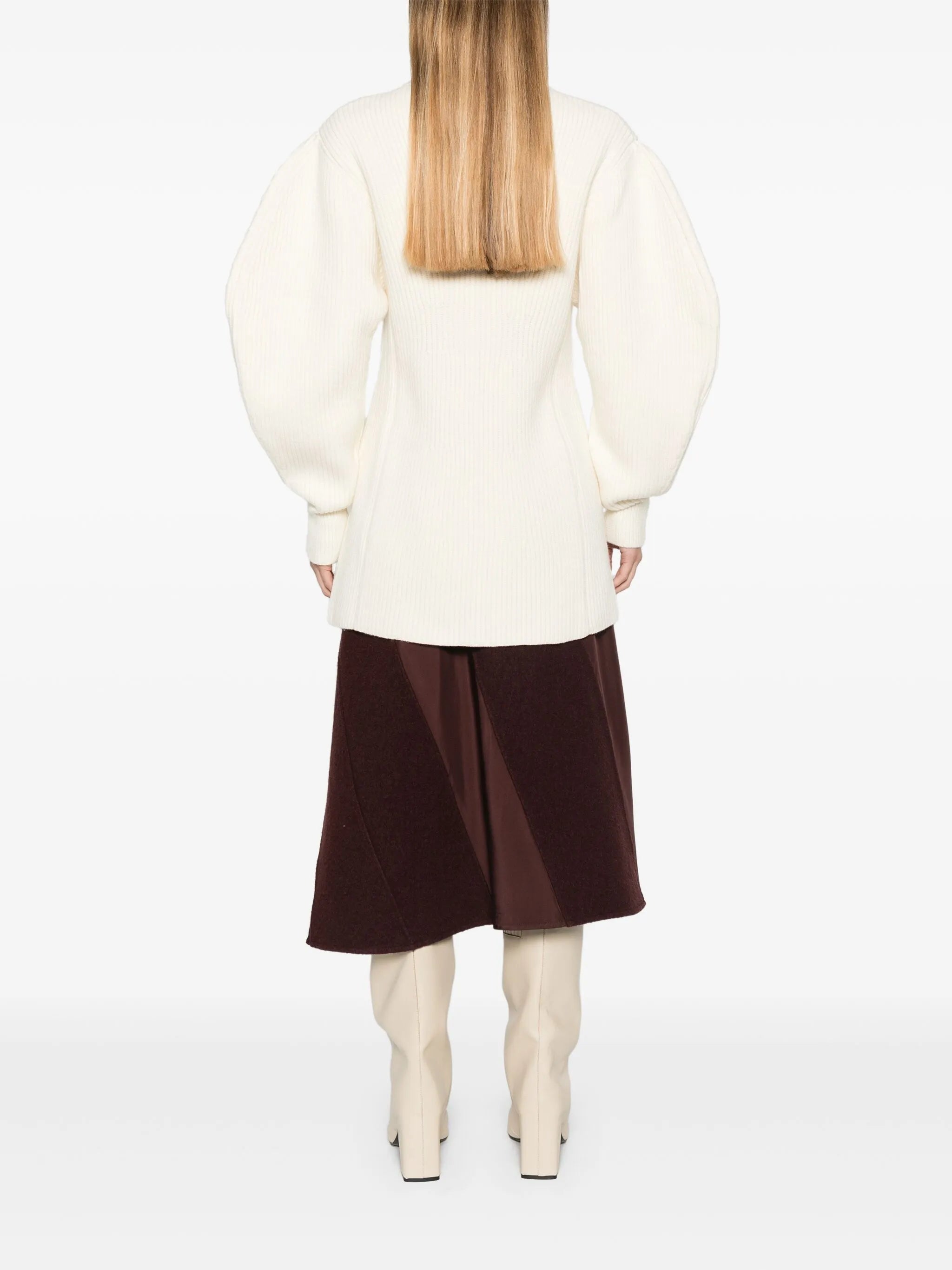 ribbed-knit cardigan