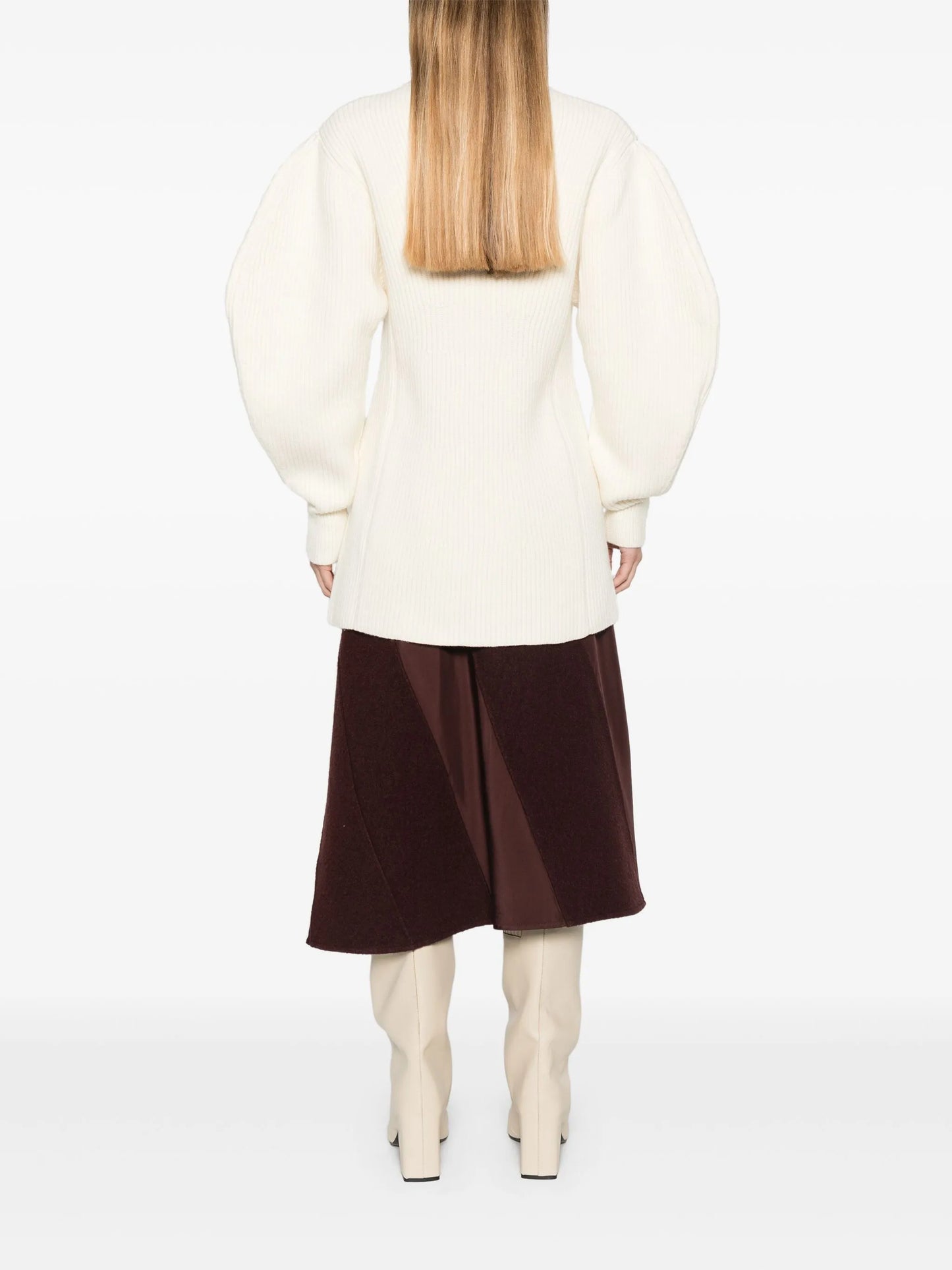 ribbed-knit cardigan